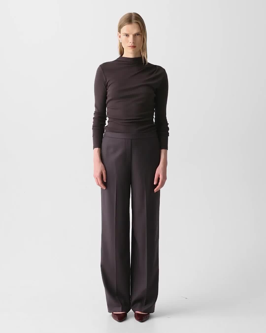 Wide-Leg Pull-On Pant in Sleek Flannel - 7