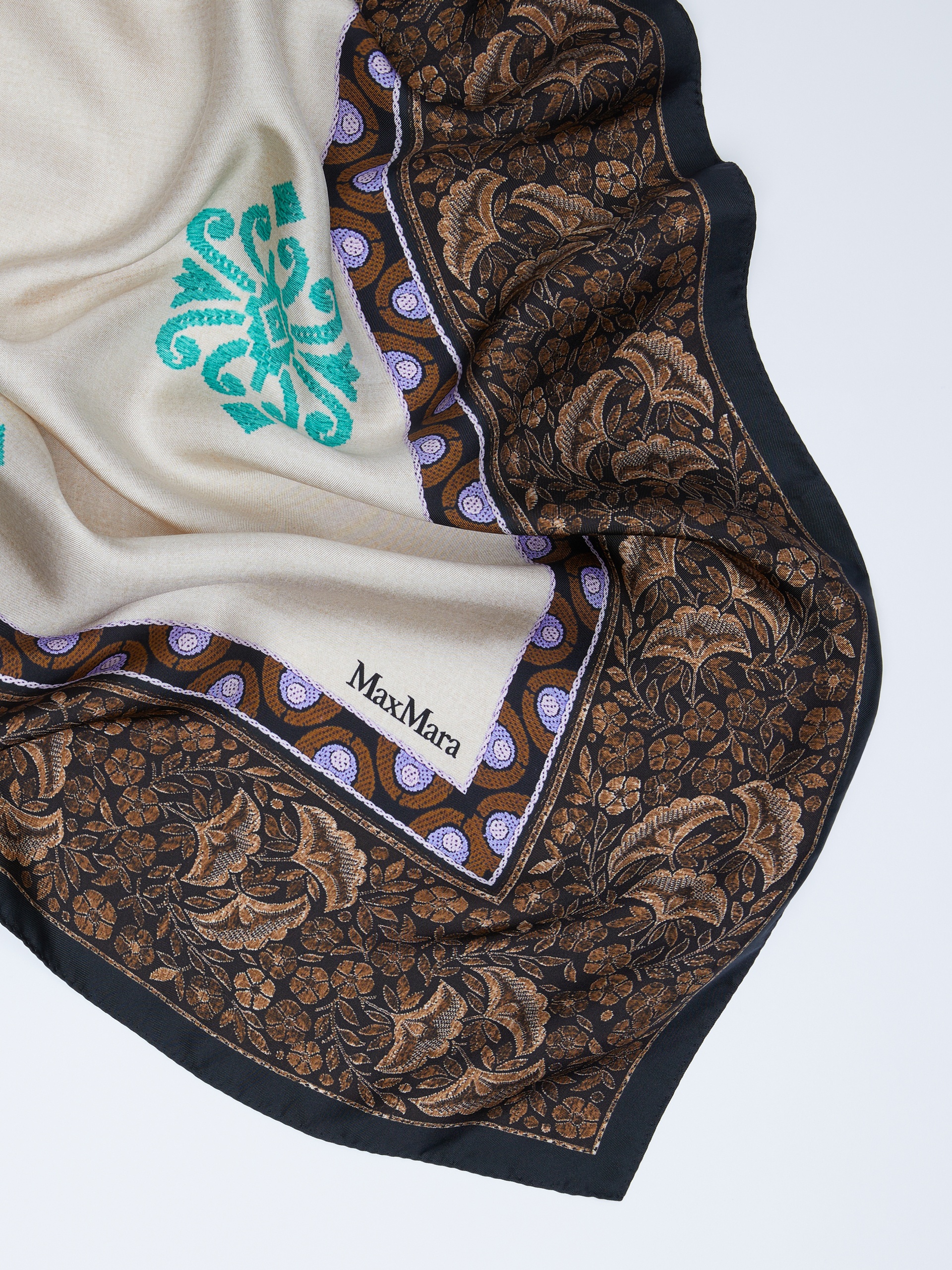 ALOESJ Square scarf in printed silk - 3