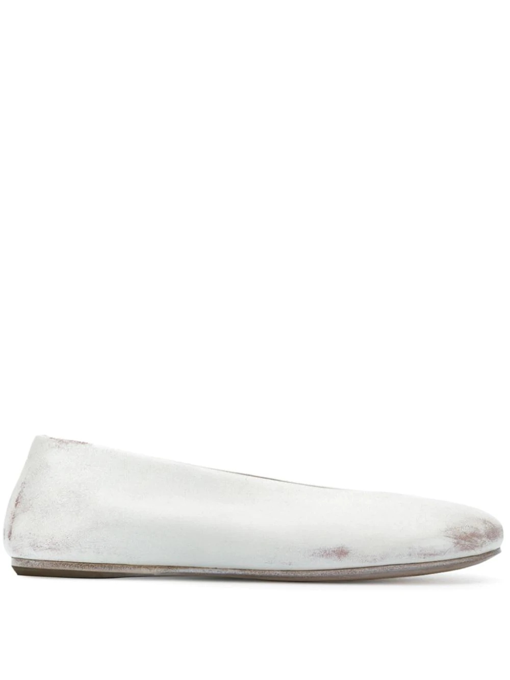 distressed-effect ballerina flats - 1