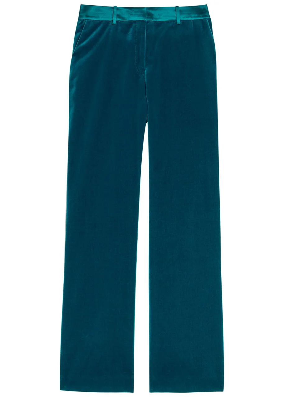 Rabanne Straight-leg Velvet Trousers - 1