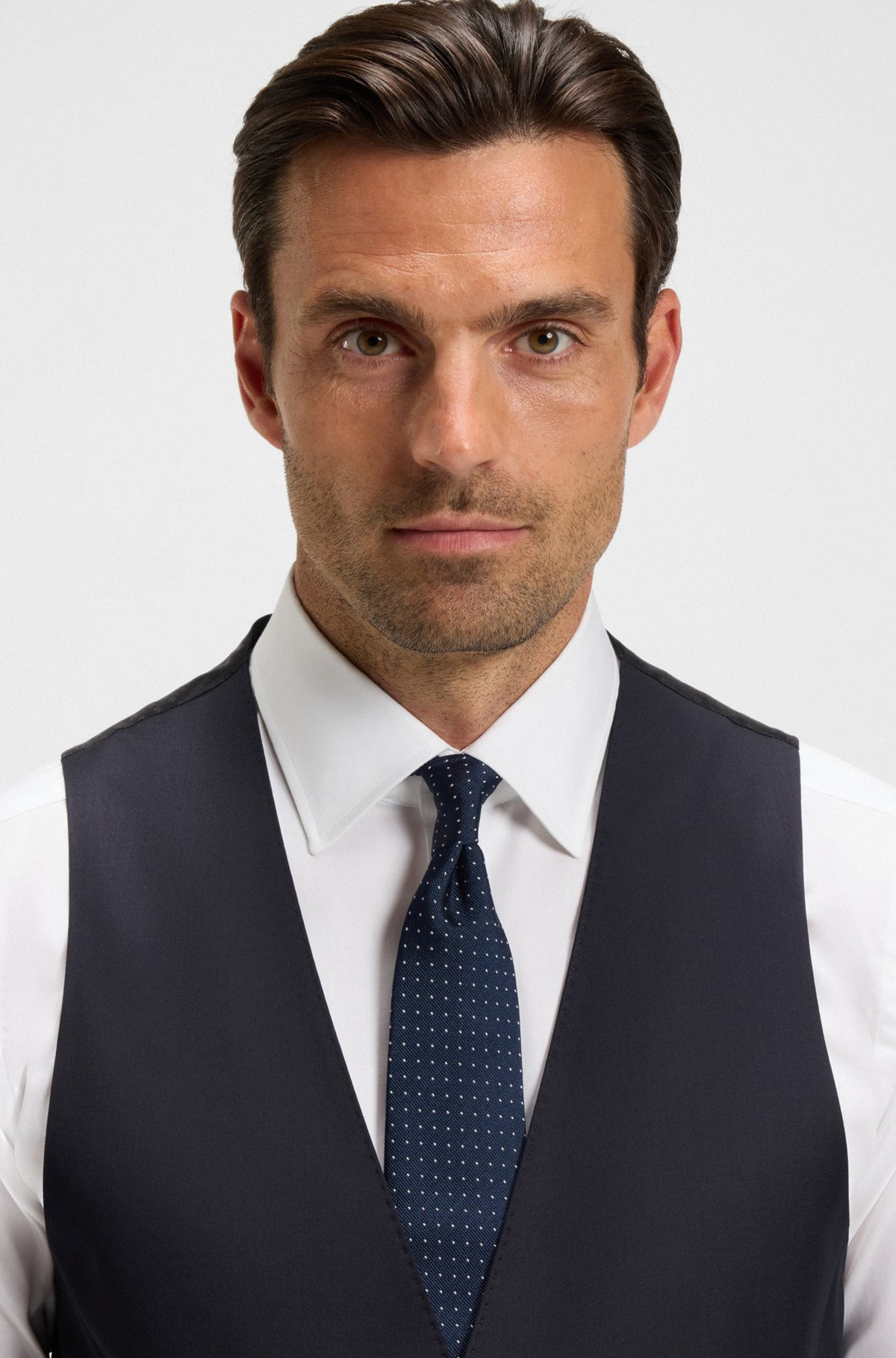 SINGLE-BREASTED WAISTCOAT IN VIRGIN-WOOL SERGE - 4