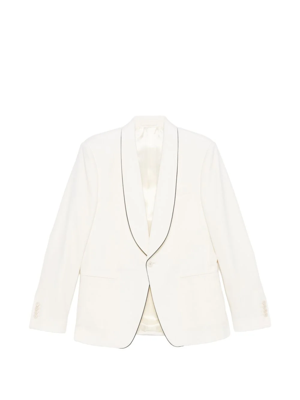 piped collar blazer - 1