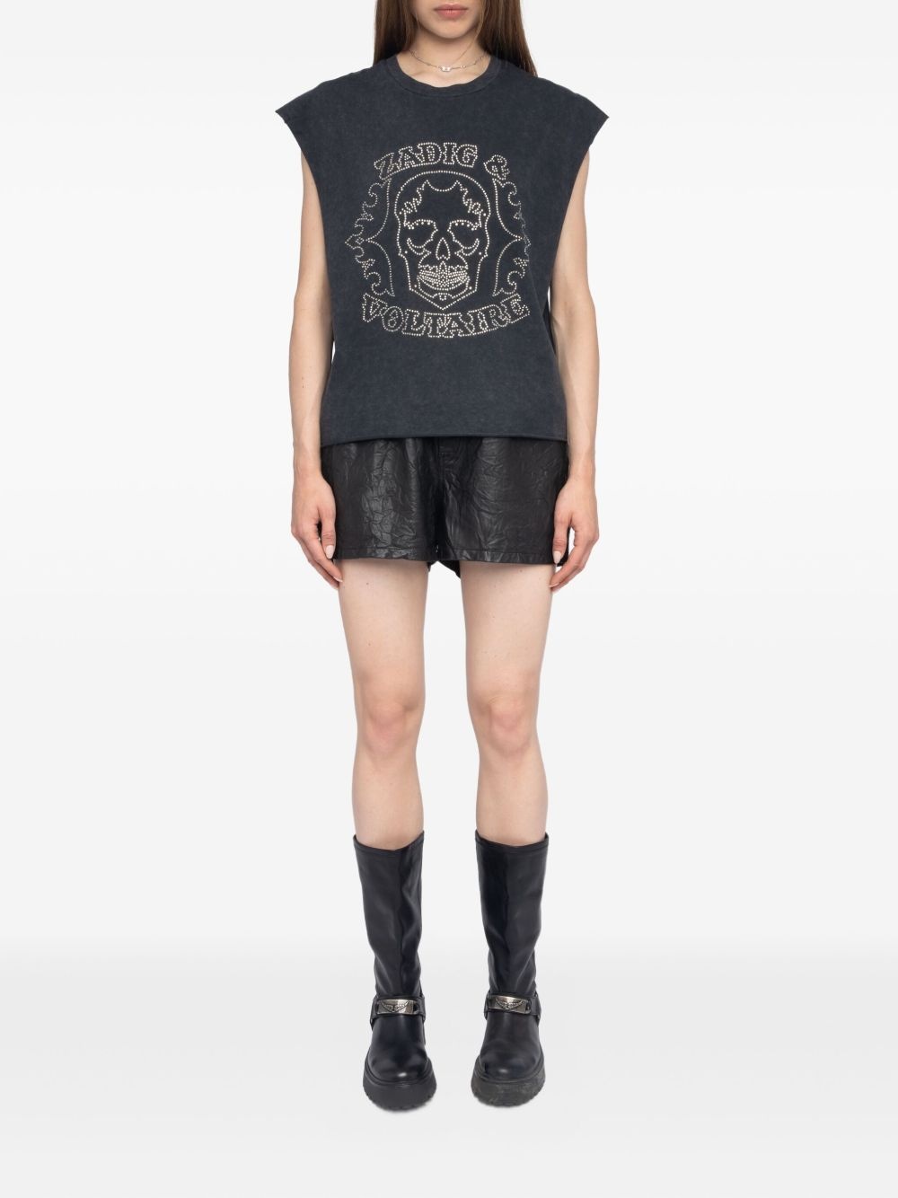 skull strass top - 2