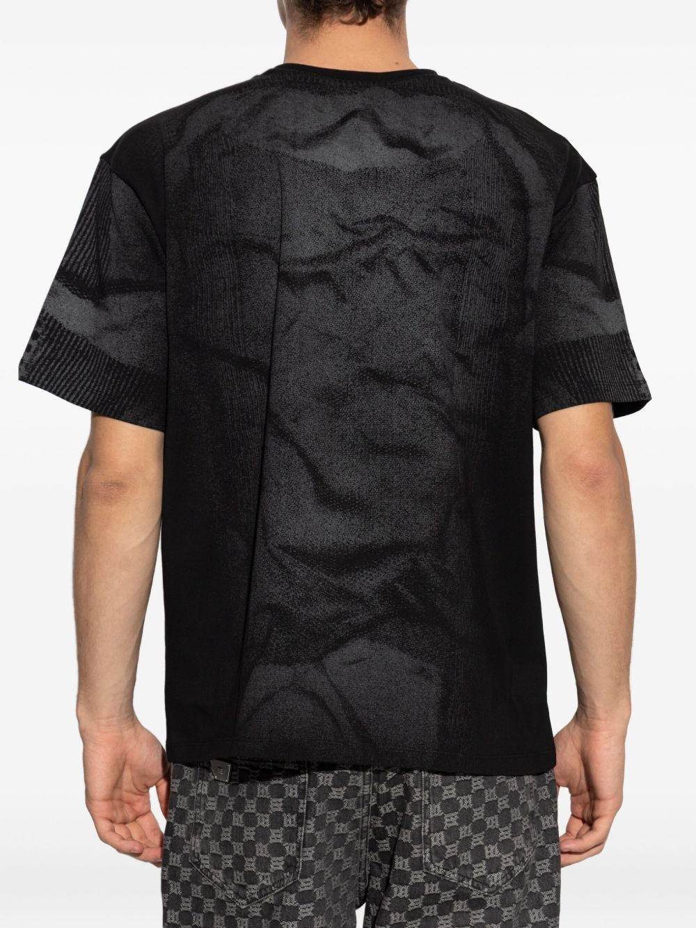 textured-print T-shirt - 4