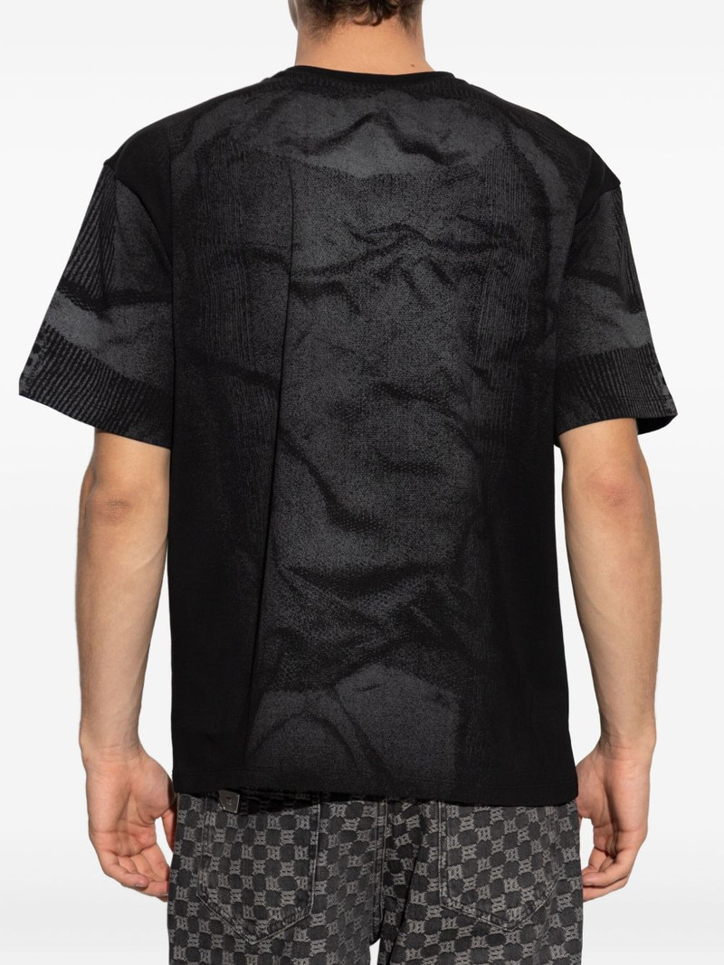 textured-print T-shirt 4
