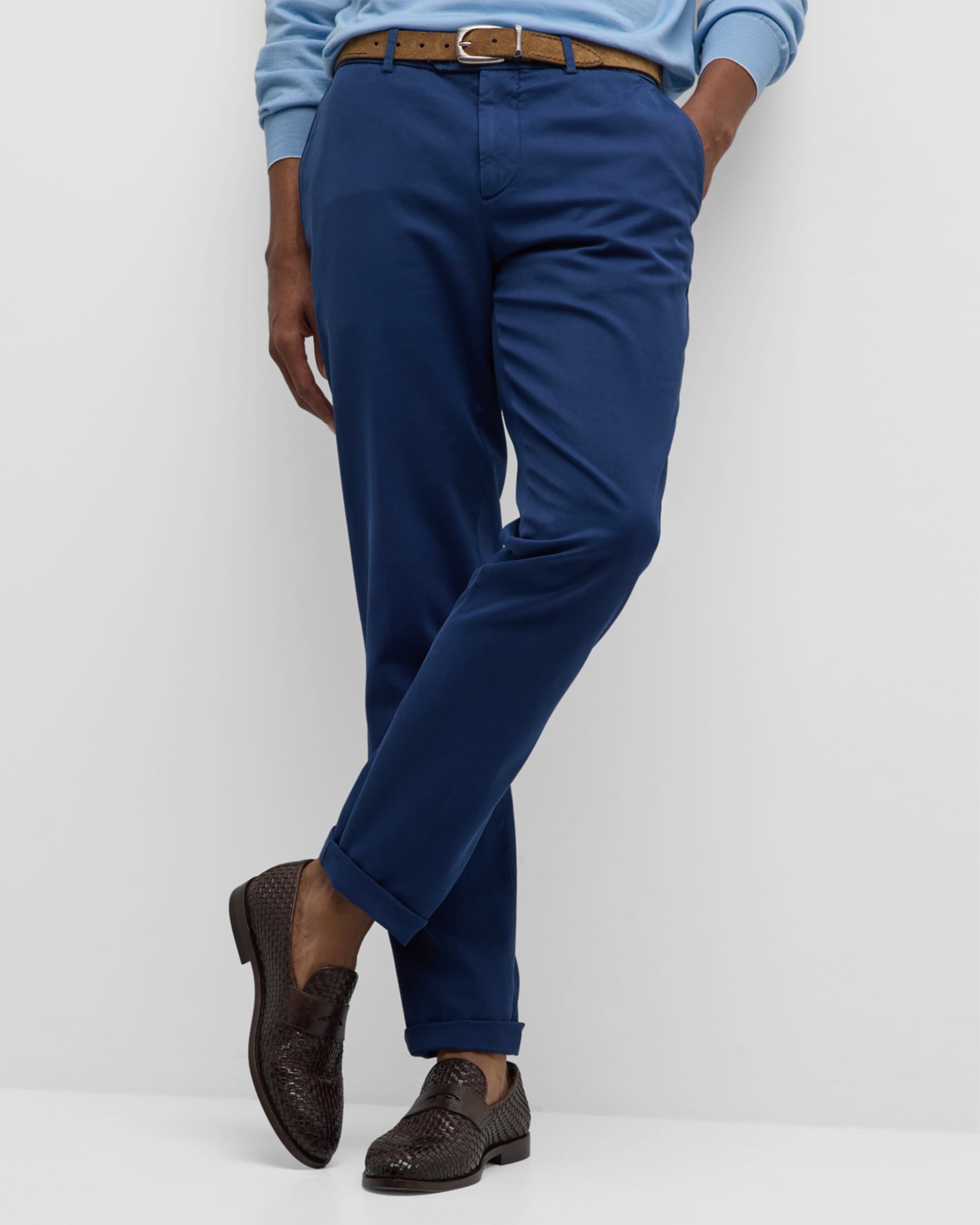 Men's Dyed Flat-Front Pants - 4