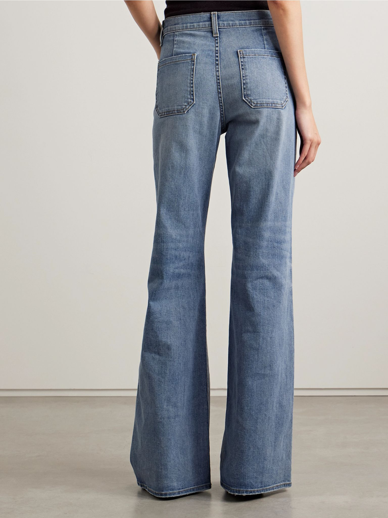 Florence distressed high-rise flared jeans Mid denim - 4