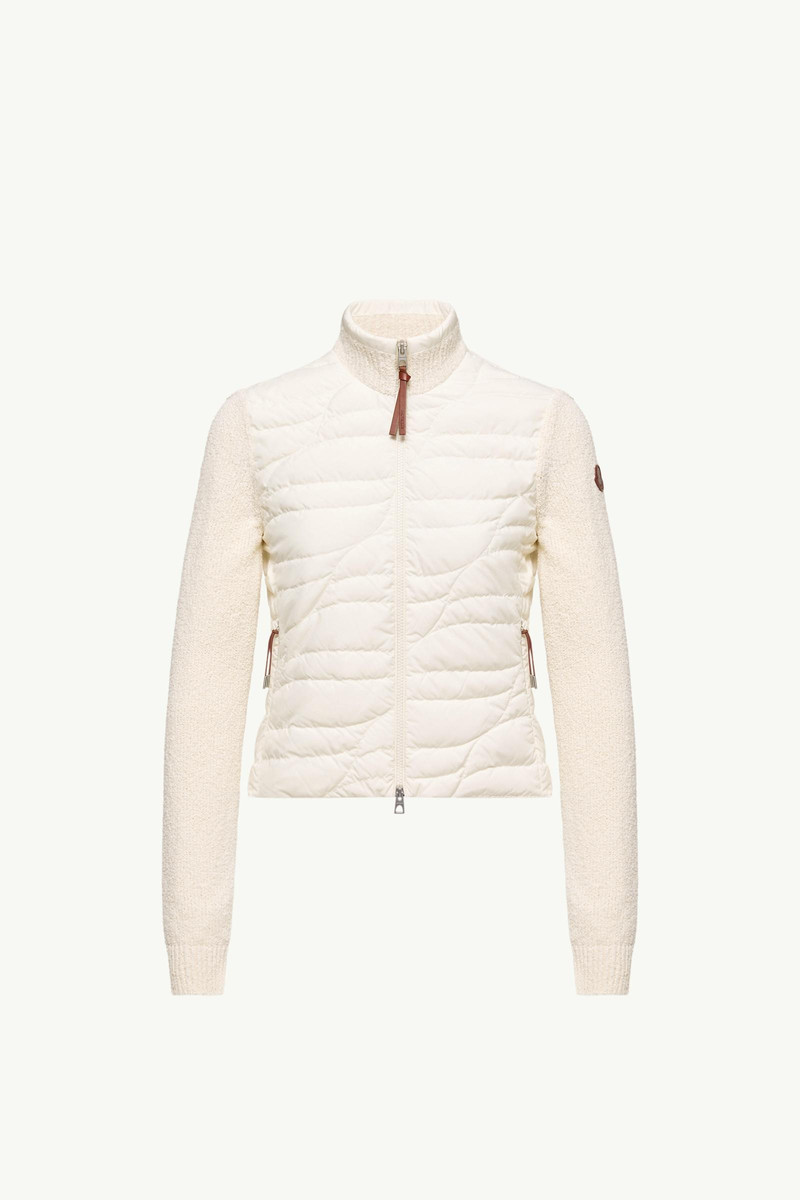 Cotton Blend Padded Zip-Up Cardigan 1