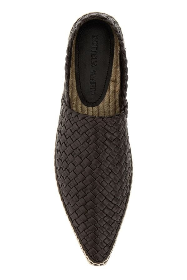 Bottega Veneta Dark brown leather espadrilles