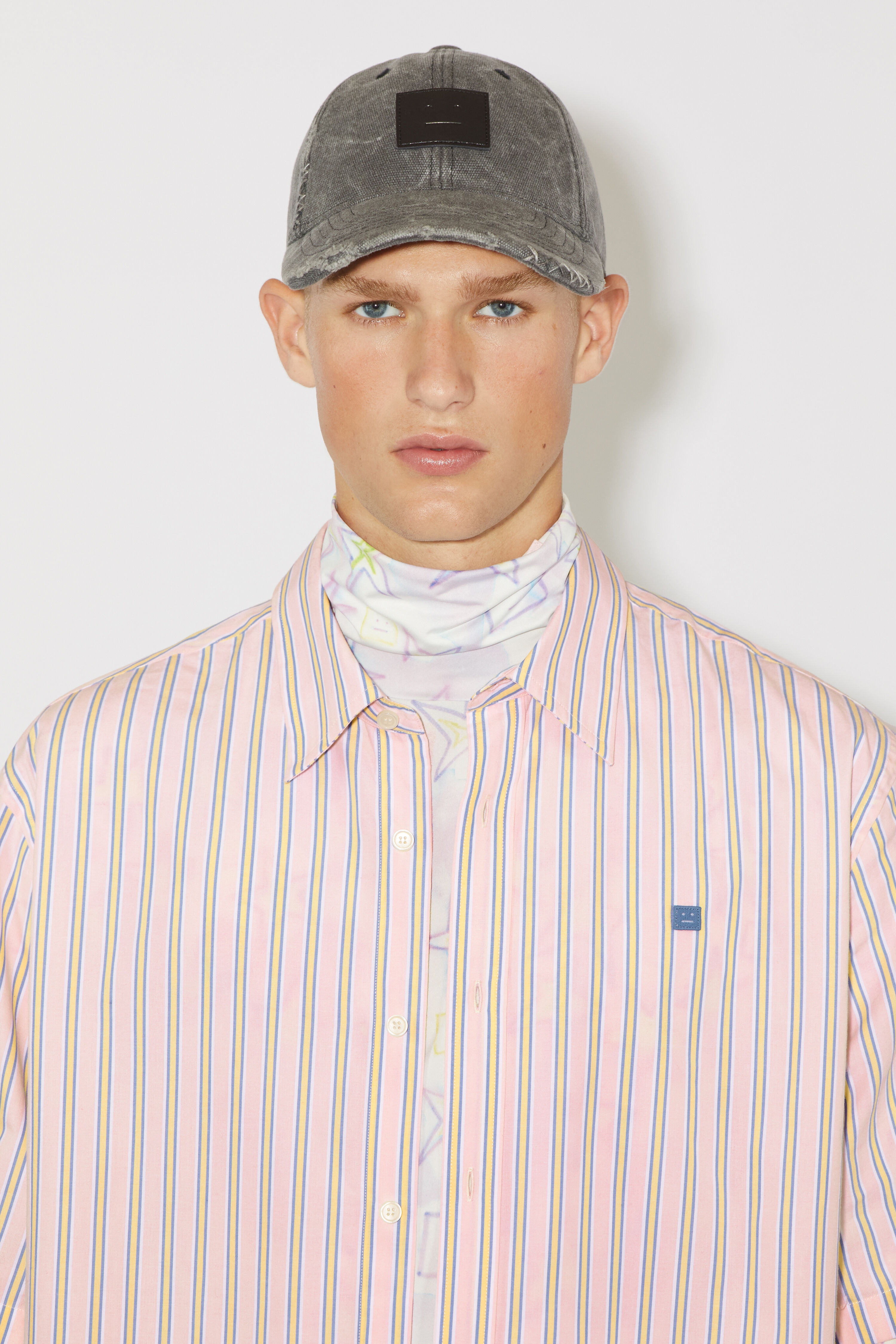 Stripe button-up shirt - Pink/yellow - 5