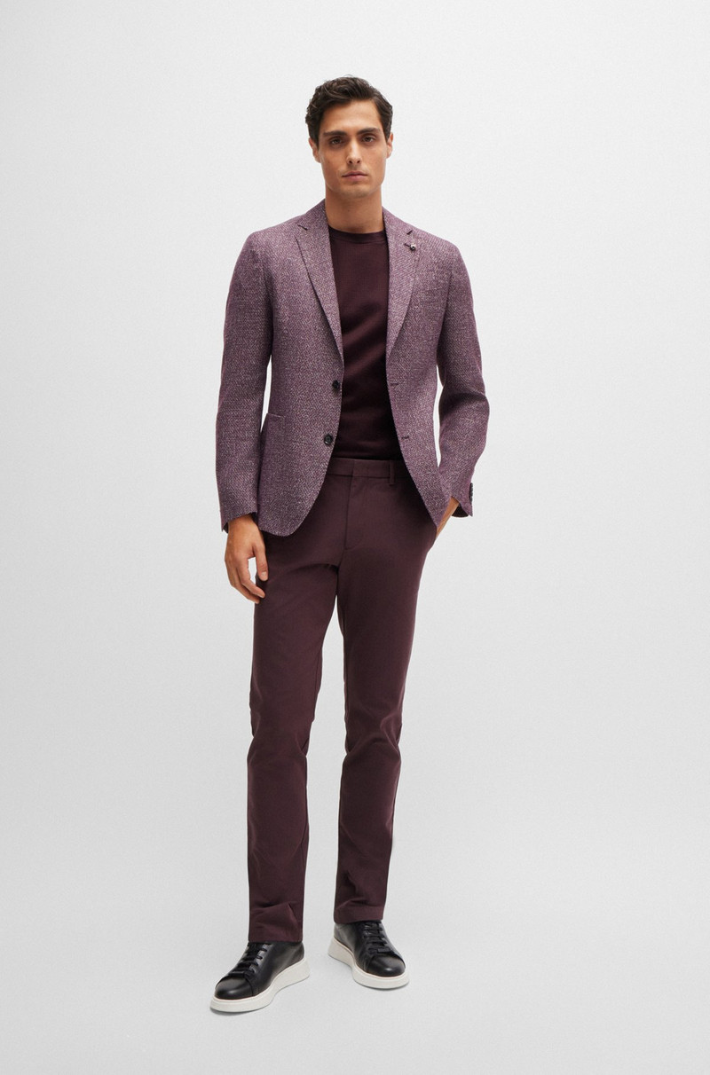 BOSS COTTON-RIPSTOP REGULAR-FIT T-SHIRT WITH PLAIN TRIMS outlook