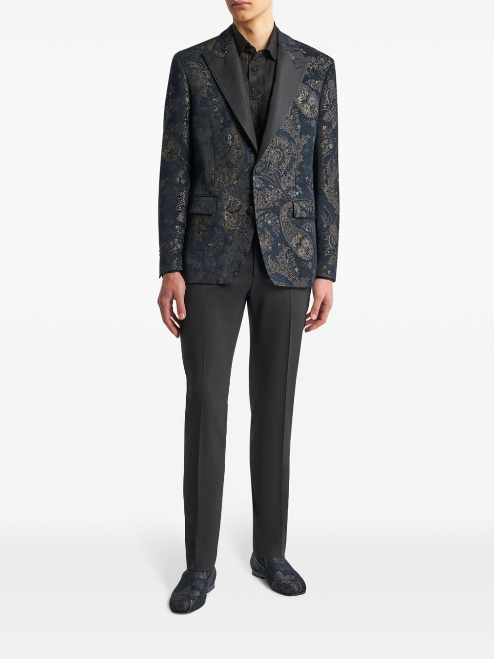 wool-blend tailored trousers - 2