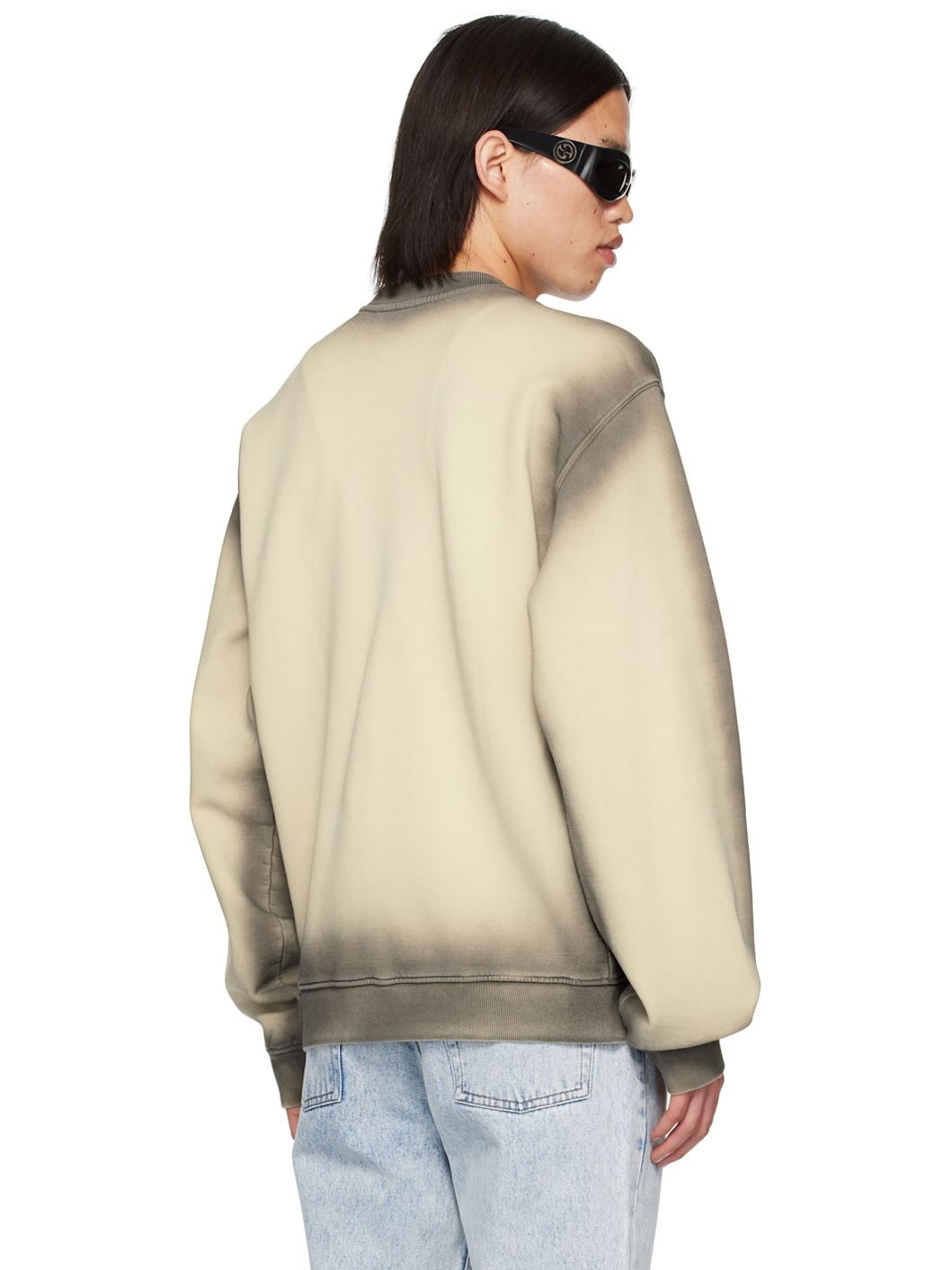 Beige Pinched Logo Sweatshirt - 3