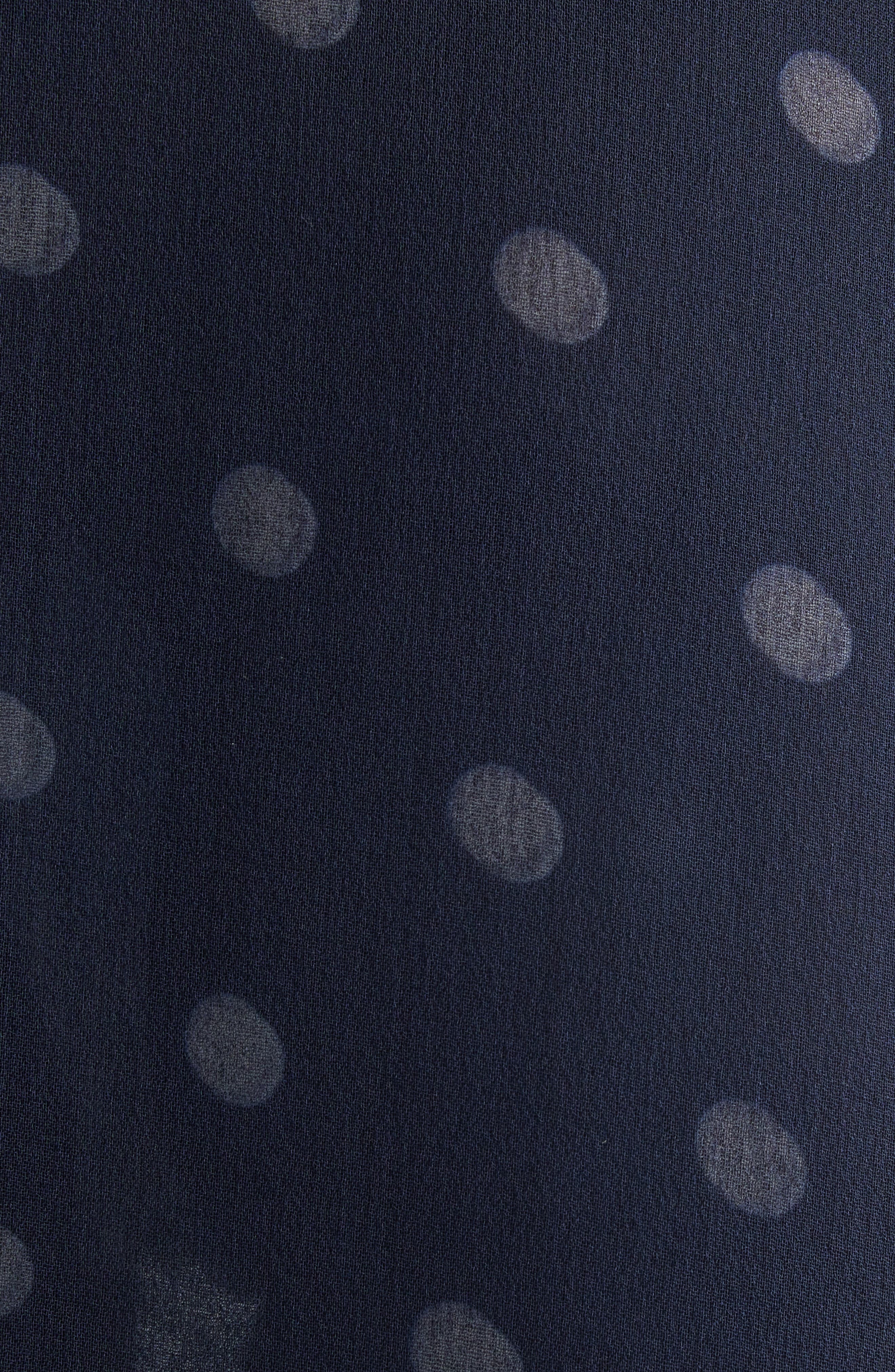 Acne Studios Iranee Polka Dot Georgette Skirt in Navy/White at Nordstrom - 5