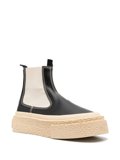 MM6 Maison Margiela Chelsea leather ankle boots outlook