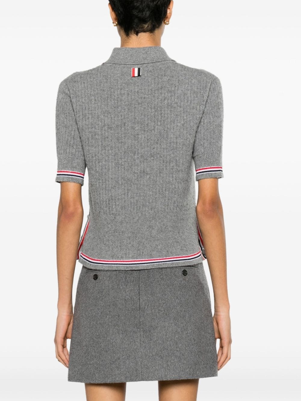 RWB-stripe knitted T-shirt - 4