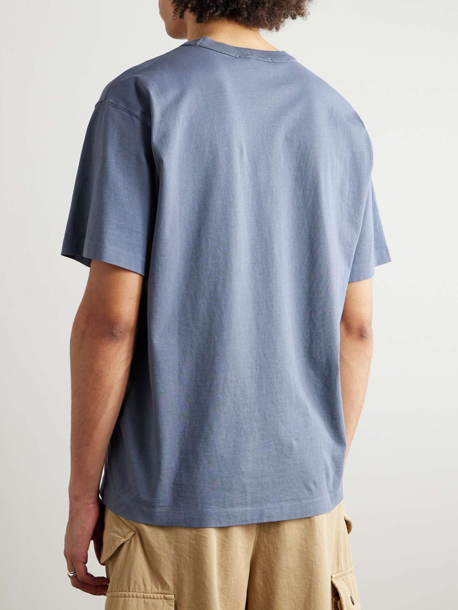 Logo-Embroidered Garment-Dyed Organic Cotton-Jersey T-Shirt - 3