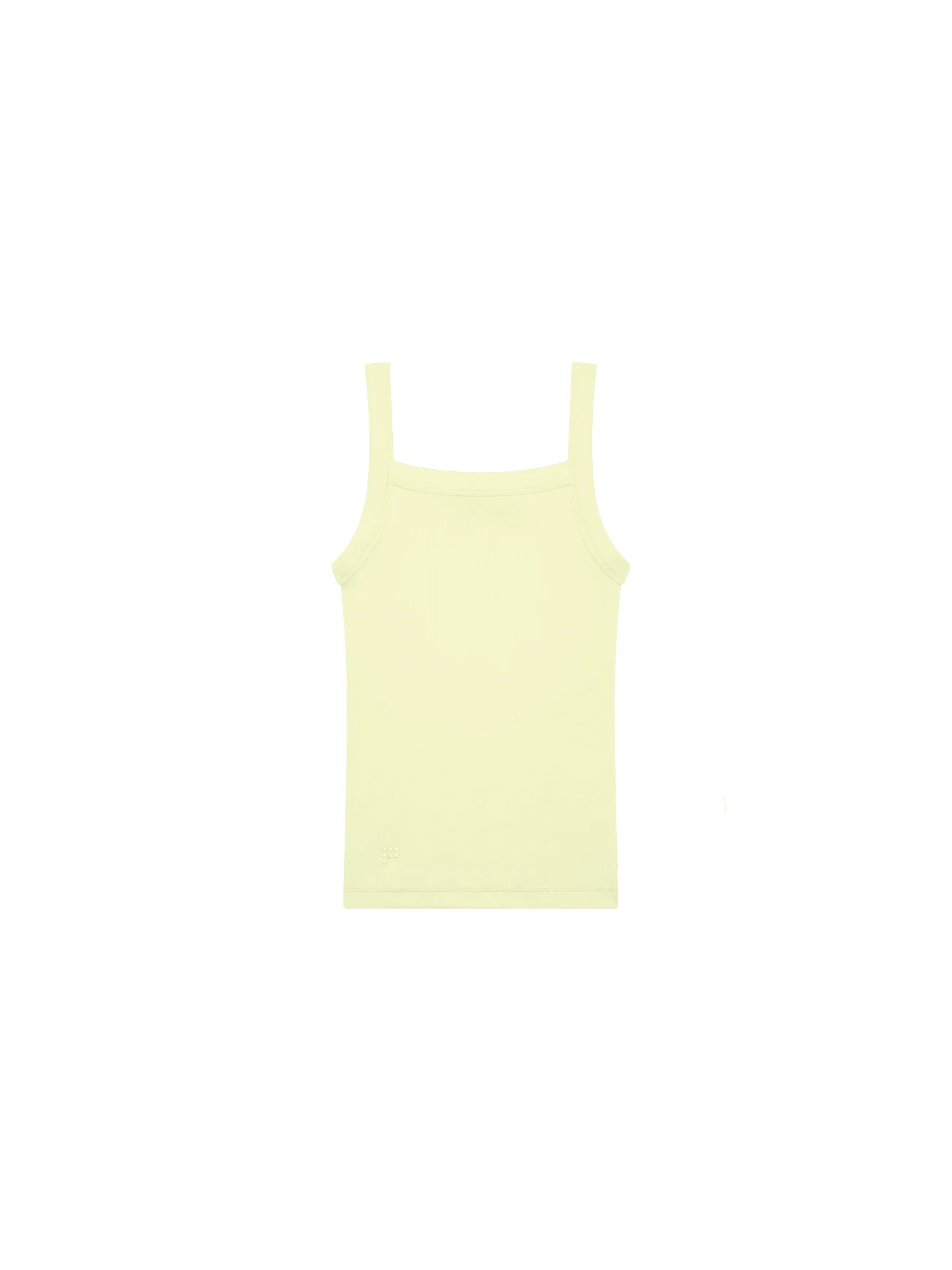 Womens Rib Square Neck Tank Top - Soft Lime - 1
