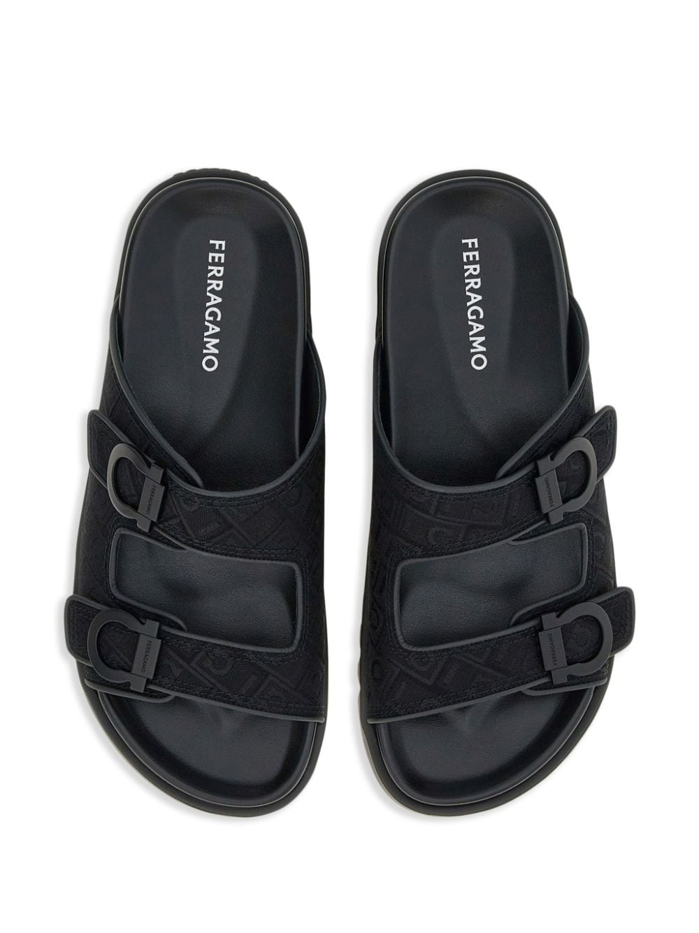 Gancini-jacquard sandals - 4
