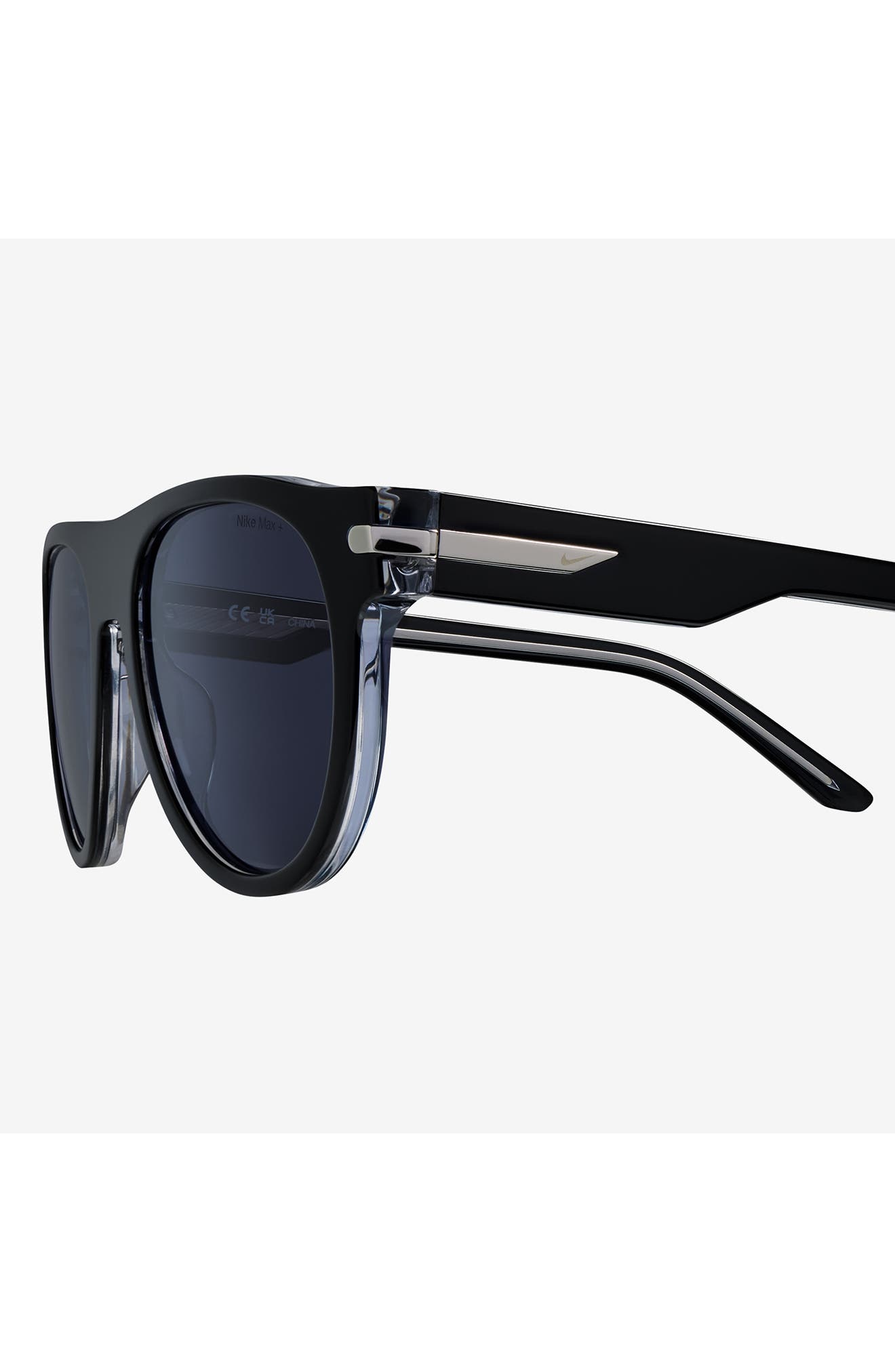 Nike Crescent III 54mm Round Sunglasses in Black /Grey at Nordstrom - 7