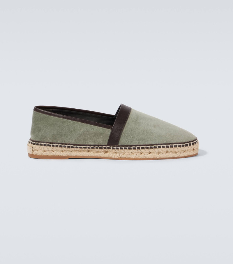 Nerano leather-trimmed suede espadrilles 1