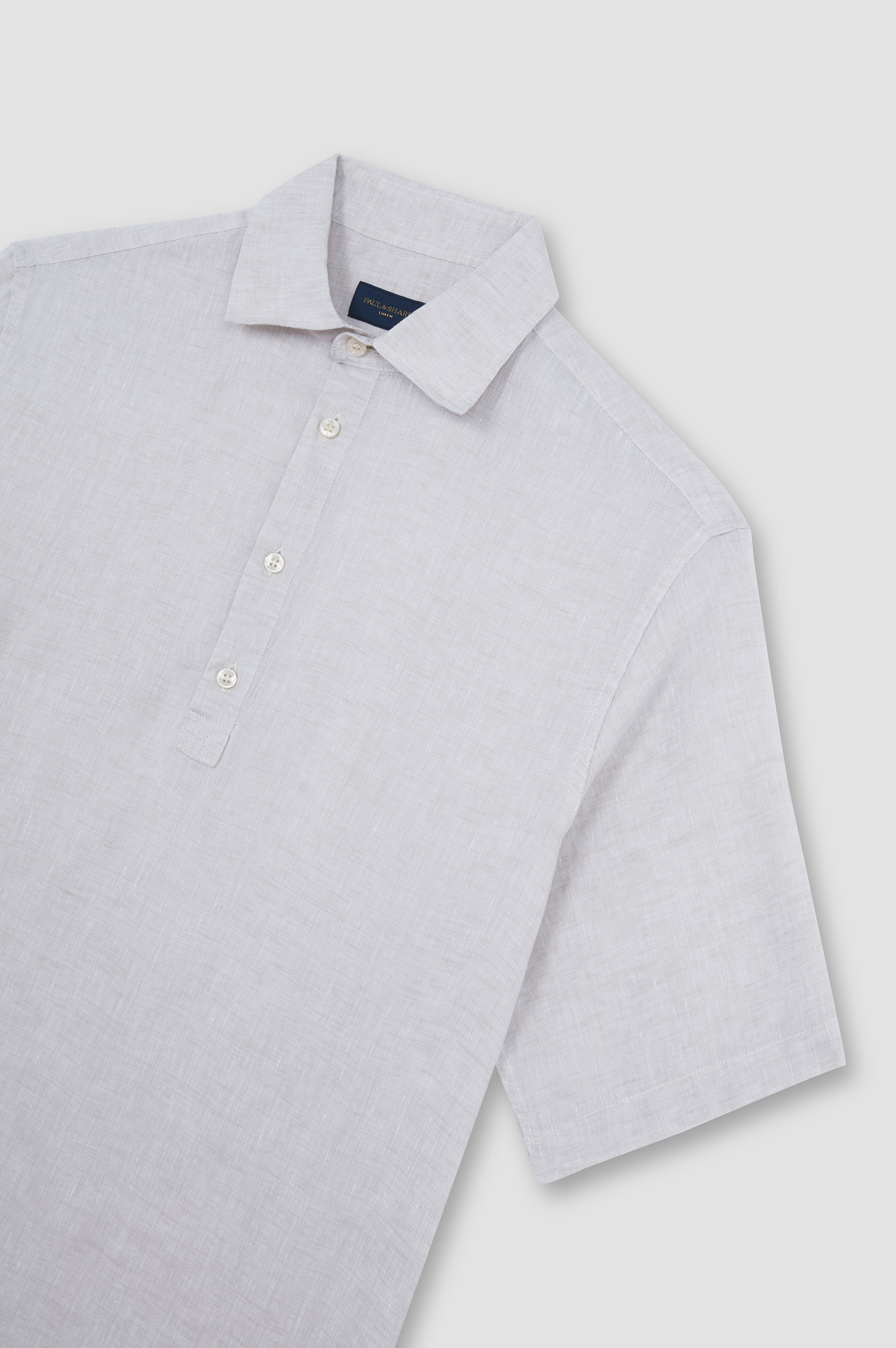 LINEN POPOVER SHIRT - 5