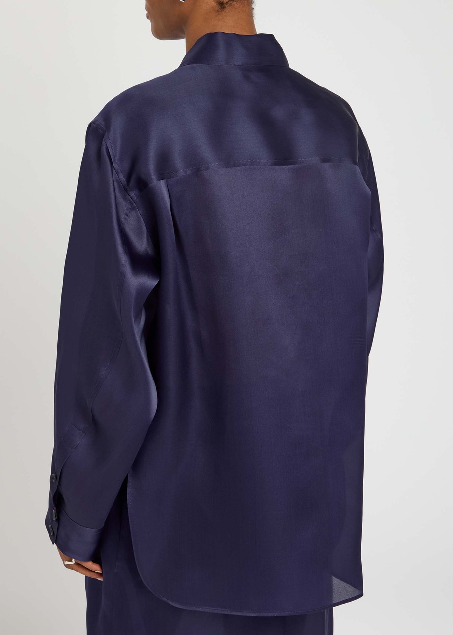Khaite Herschel Silk-organza Shirt - 3