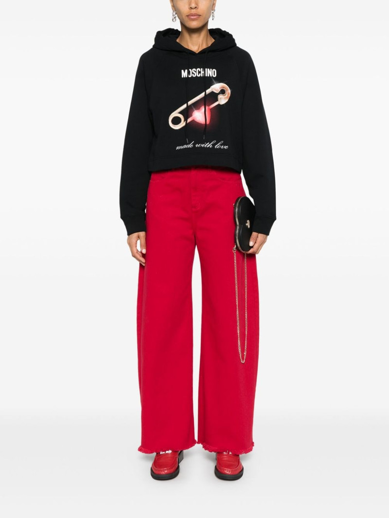 Moschino logo-print hoodie outlook