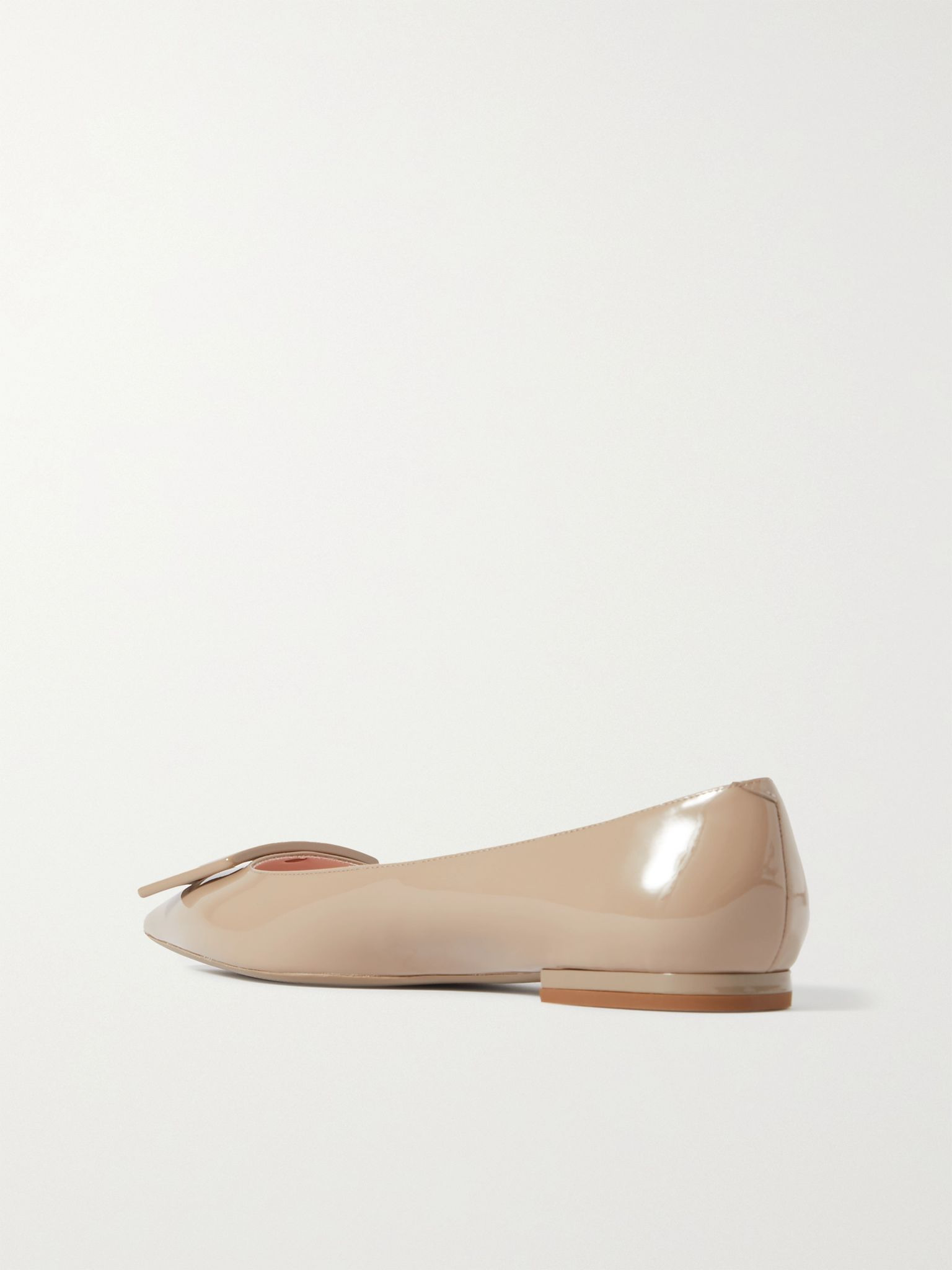 Gommettine patent-leather point-toe flats Taupe - 3