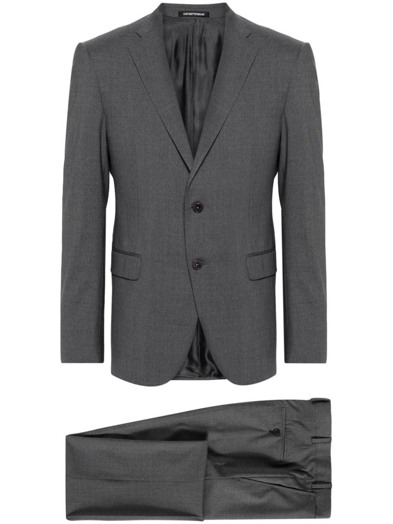 single-breasted virgin wool suit 1