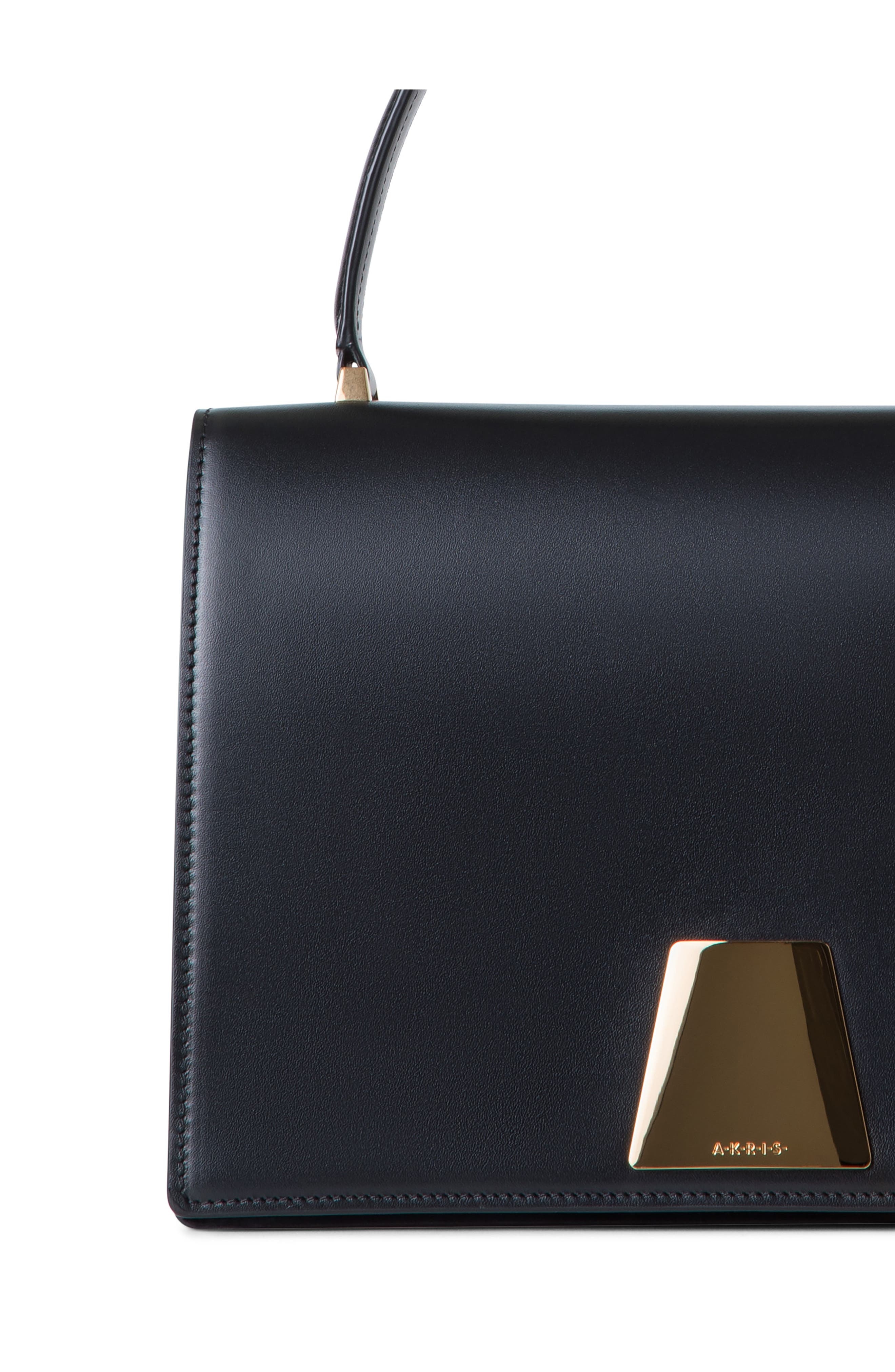 Akris Medium Alice Leather Top Handle Bag in Black at Nordstrom - 5