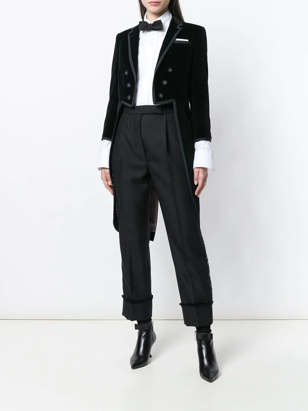 Tonal Grosgrain-tipped Tailcoat In Velvet - 2