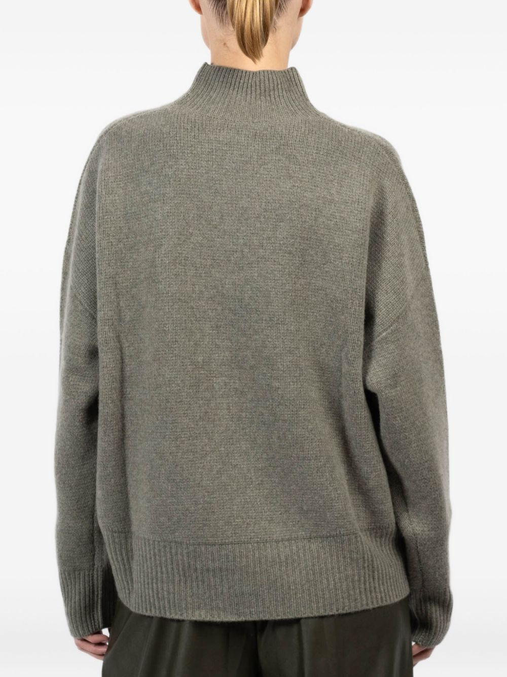 high-neck ribbed sweater - 3