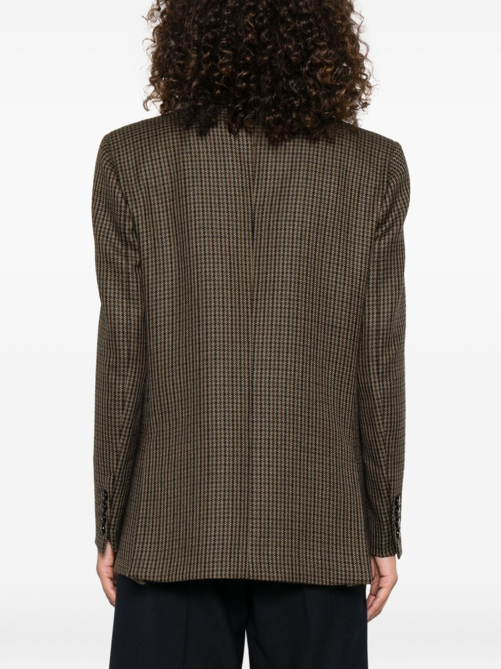 houndstooth double-breasted jacket - 4