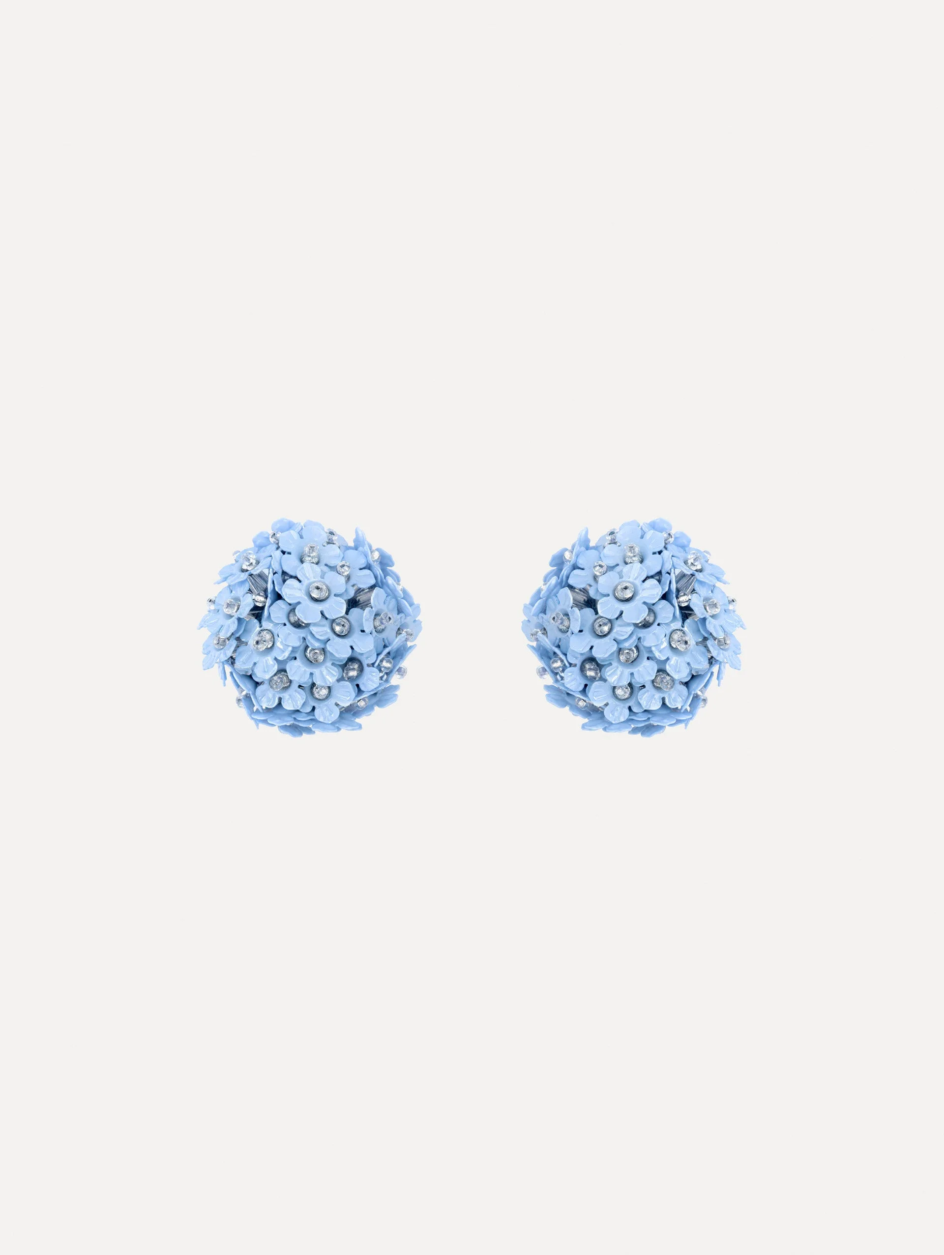 FLOWER POMPOM SMALL EARRINGS - 1