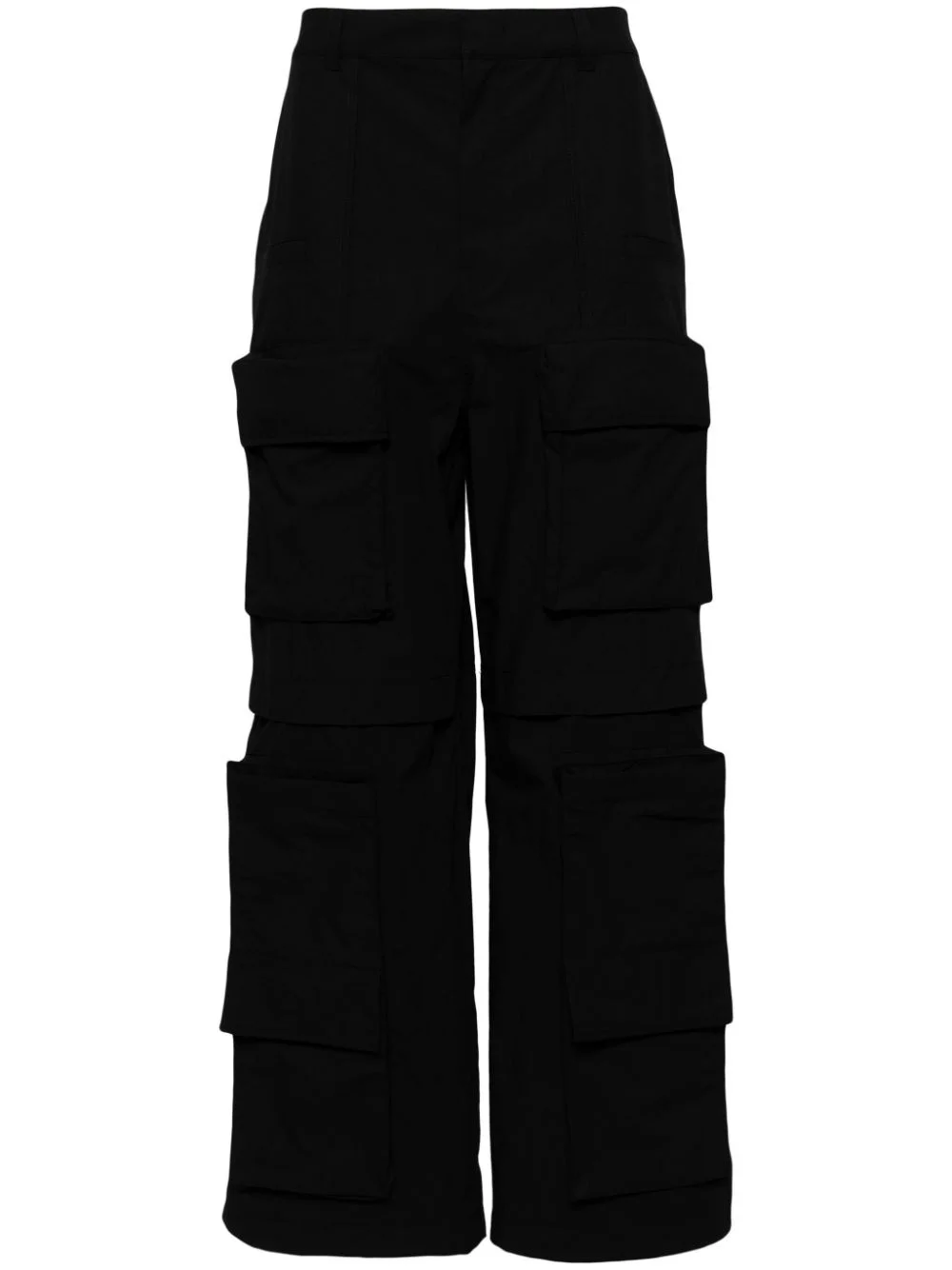 wide-leg cargo trousers - 1
