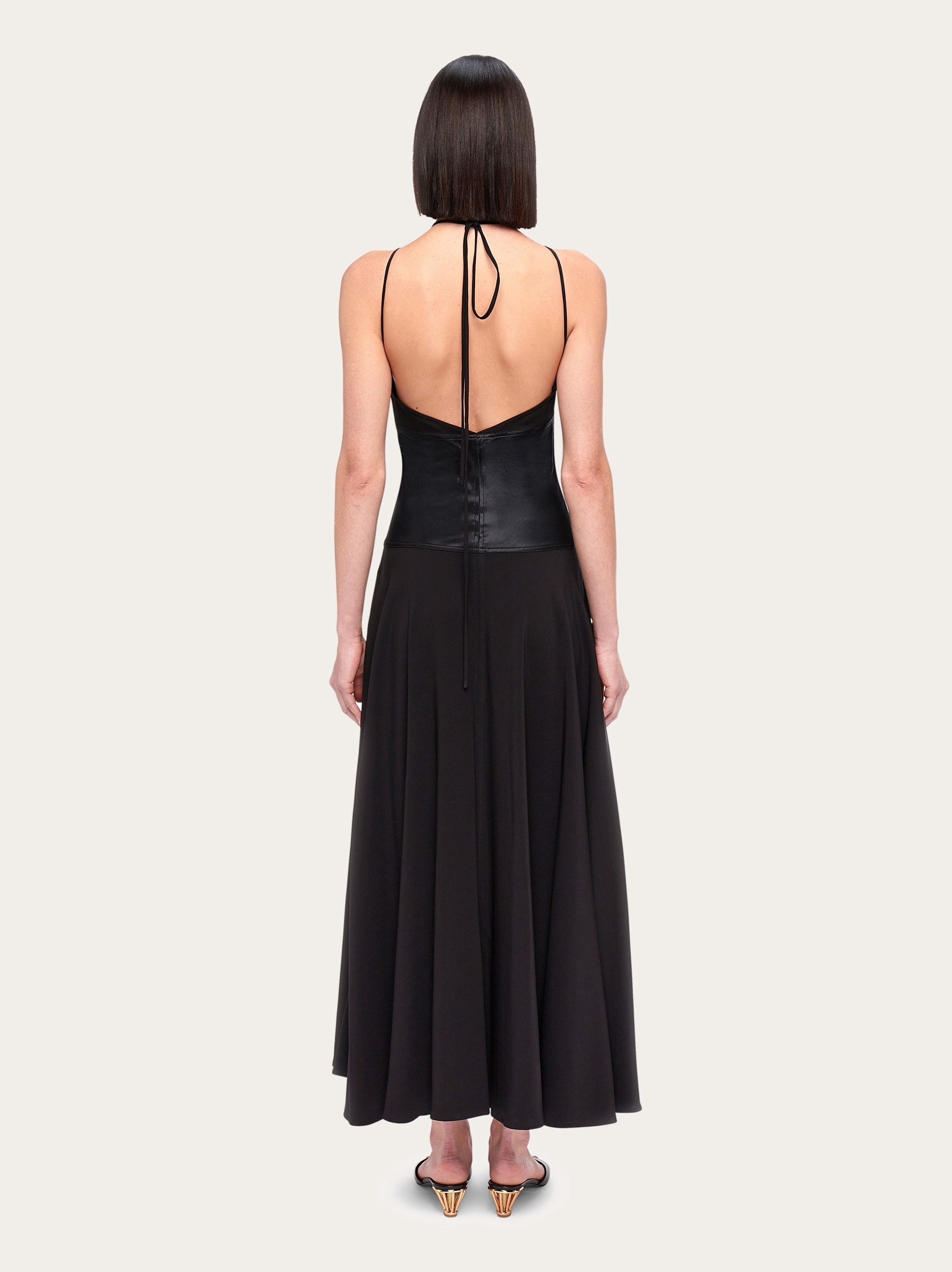 Longline cady viscose dress - 4