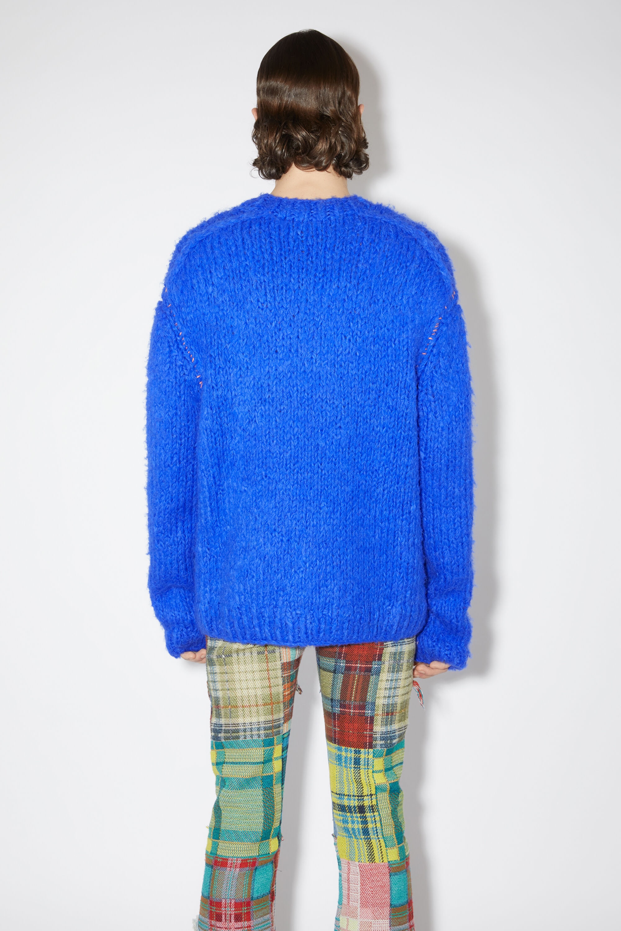 Knitted alpaca mix jumper - Deep blue - 3