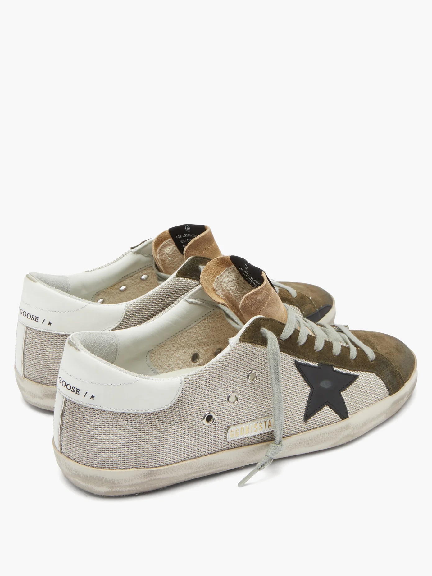 Superstar suede-trimmed canvas trainers - 4