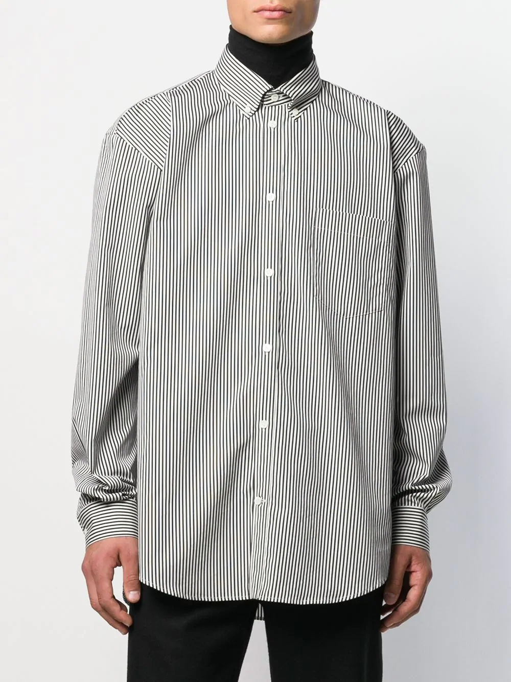 striped logo shirt - 4