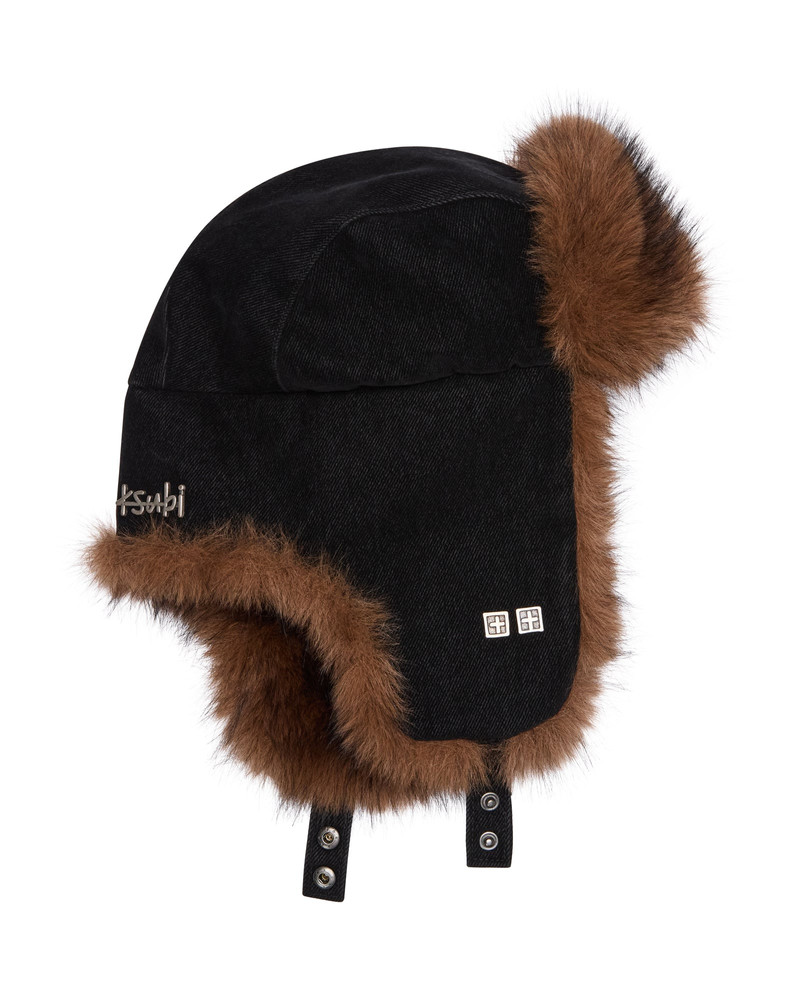 Ksubi TRAPPER HAT FLOCKED BLACK outlook