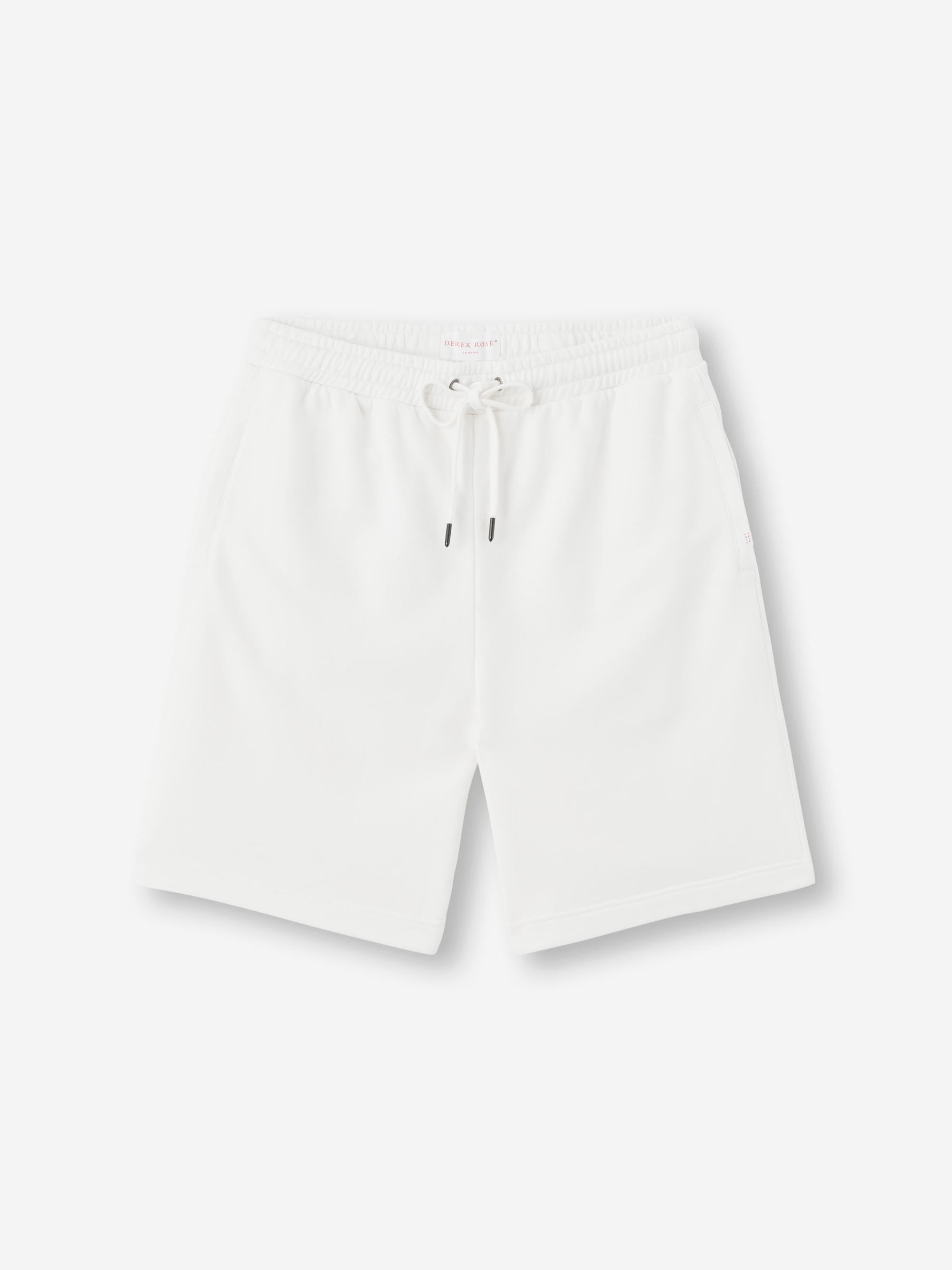 Men's Sweat Shorts Quinn Cotton Modal White - 2