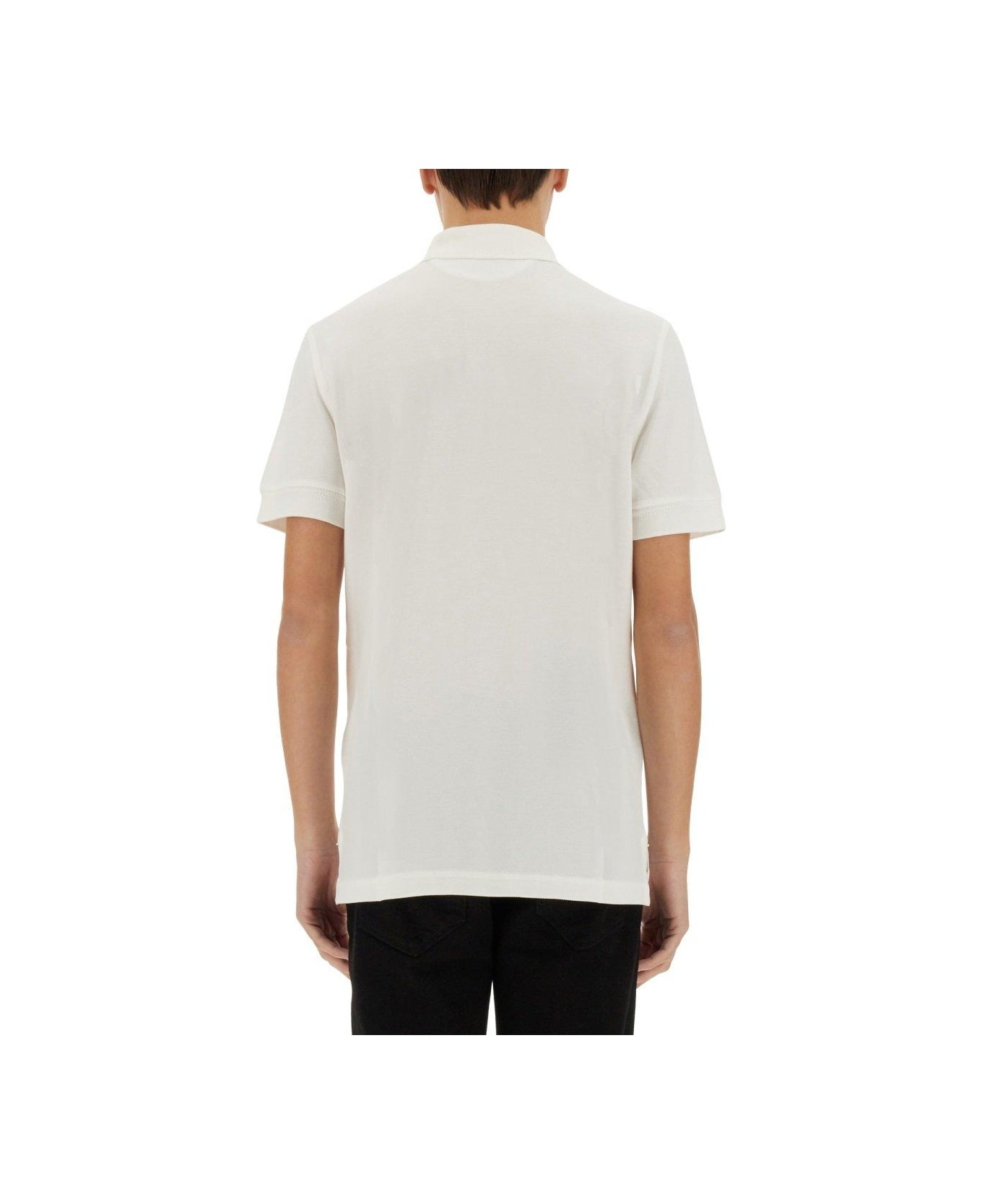Logo Embroidered Short-sleeved Polo Shirt - 2
