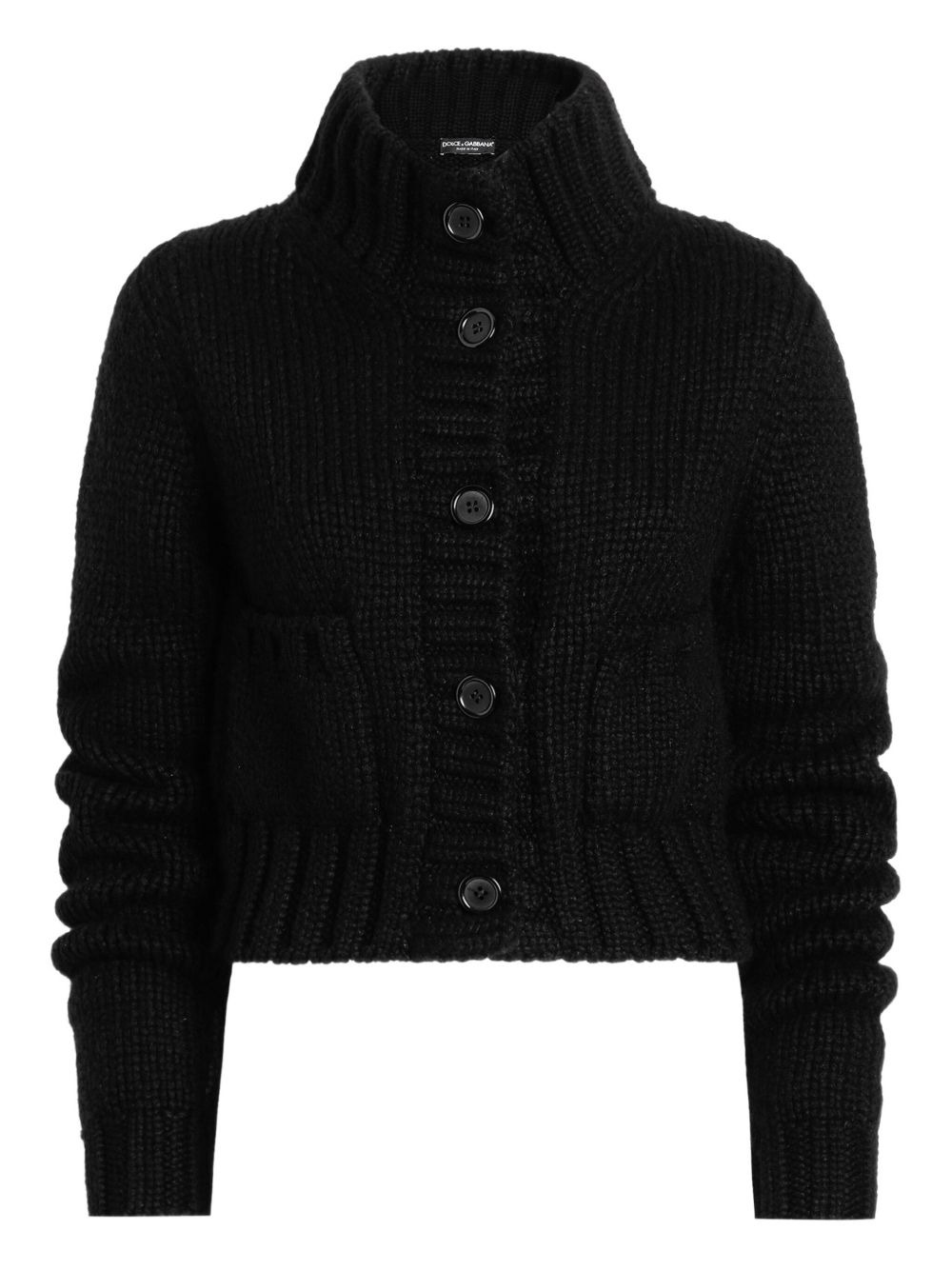 ribbed long-sleeves cardigan - 1