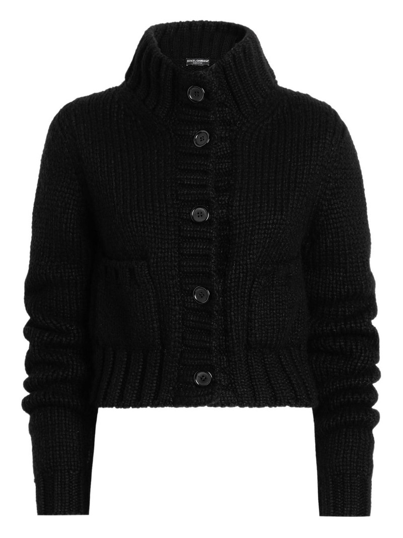 ribbed long-sleeves cardigan 1