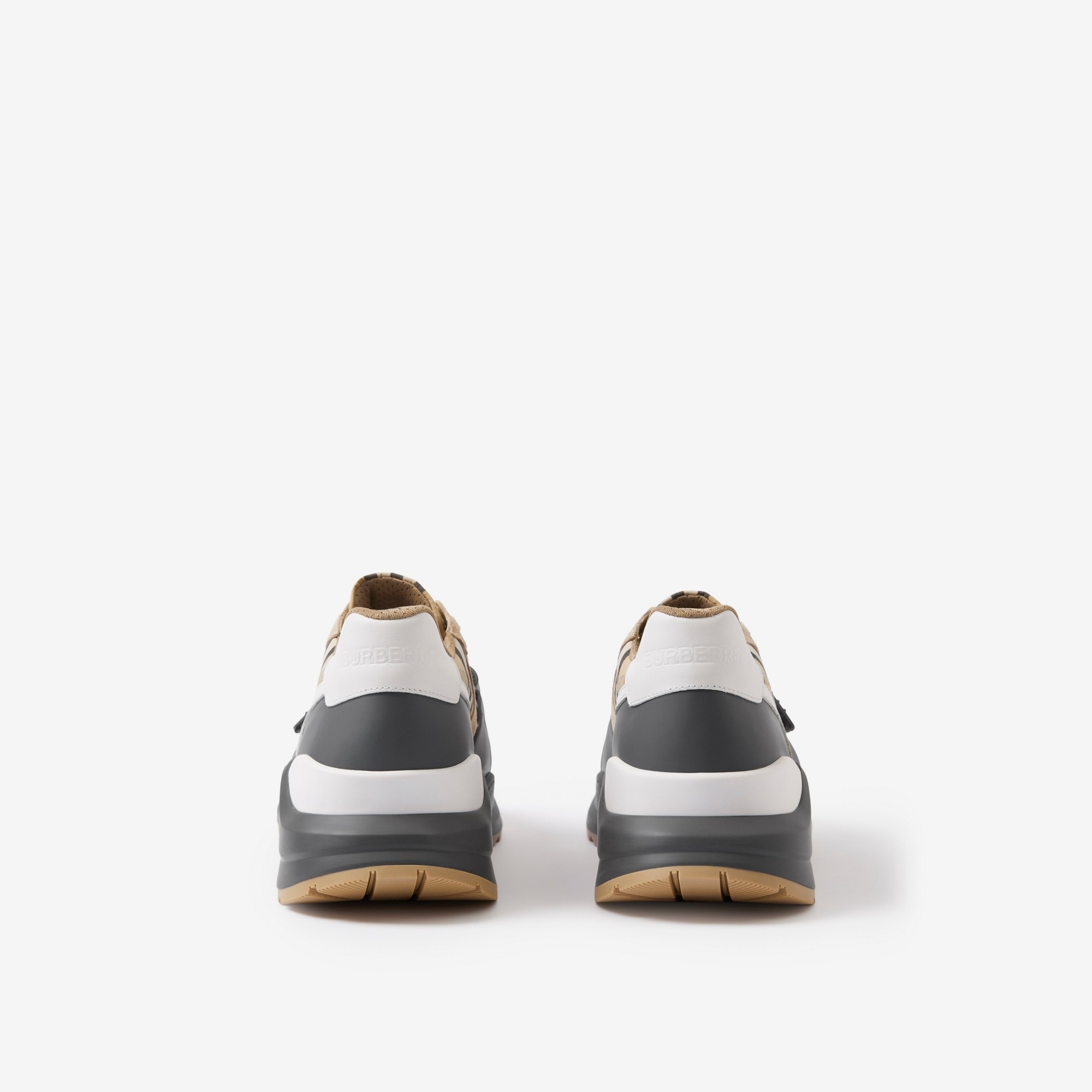 Vintage Check, Suede and Leather Sneakers - 3