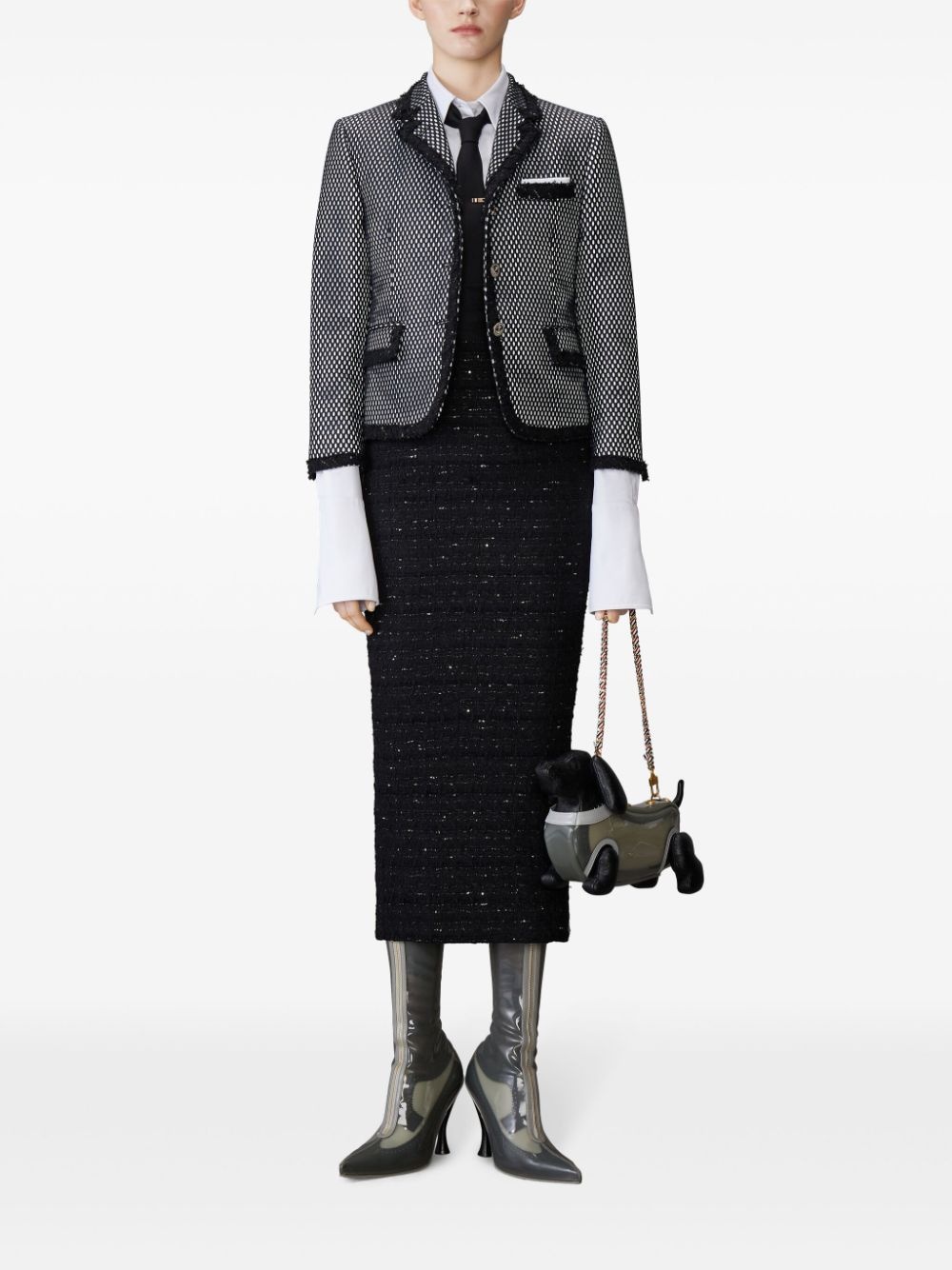 tweed pencil skirt - 2