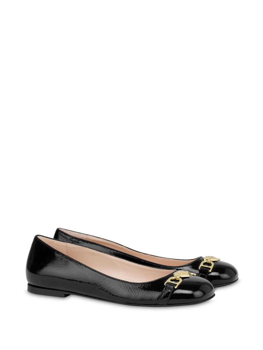 heart plaque ballerina shoes - 2
