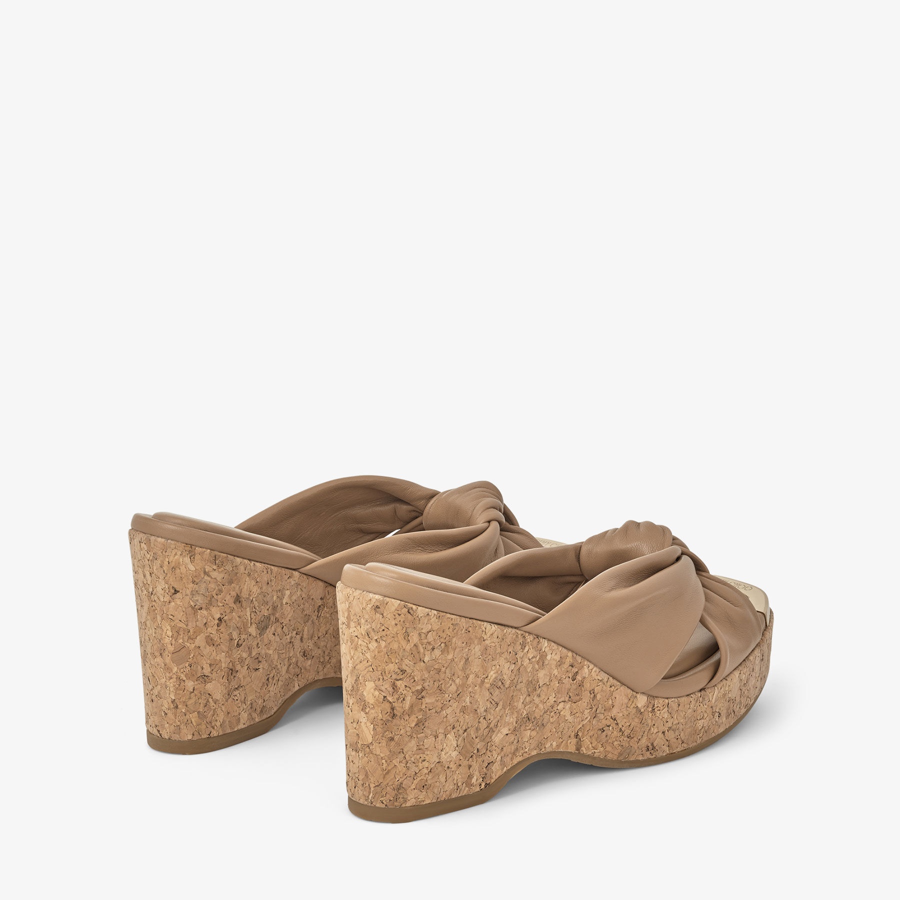 Avenue Wedge 110
Biscuit Nappa Leather Wedge Mules - 5