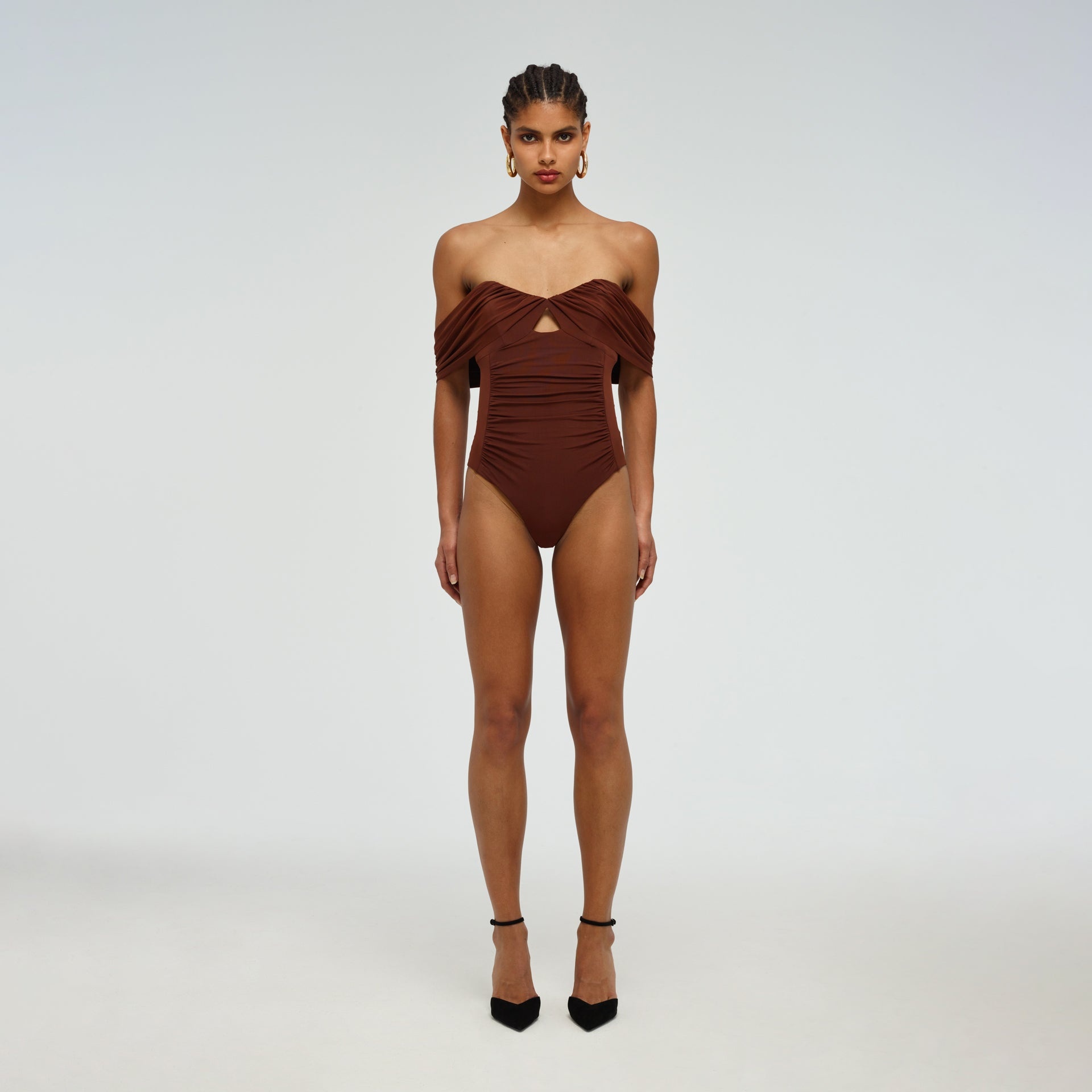 Off Shoulder Swimsuit - 1